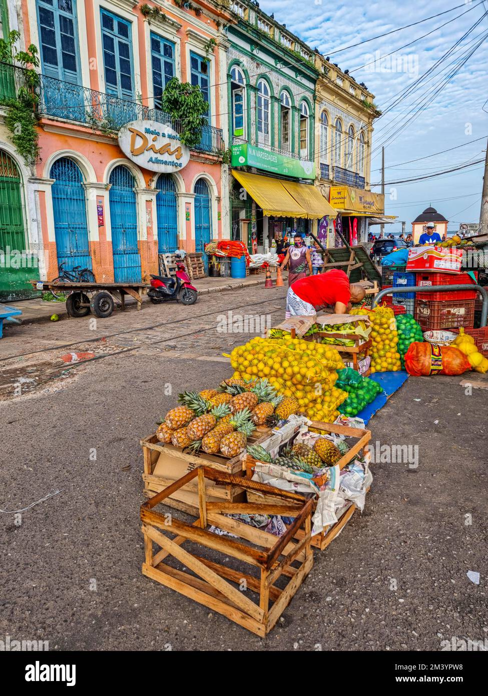 Frutta fresca in vendita, Belem, Brasile Foto Stock