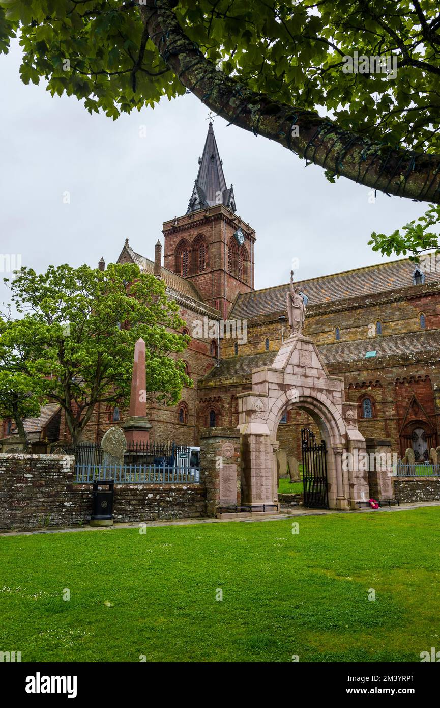 St Magnus Cathedral, Kirkwall, Orkney Islands, Regno Unito Foto Stock