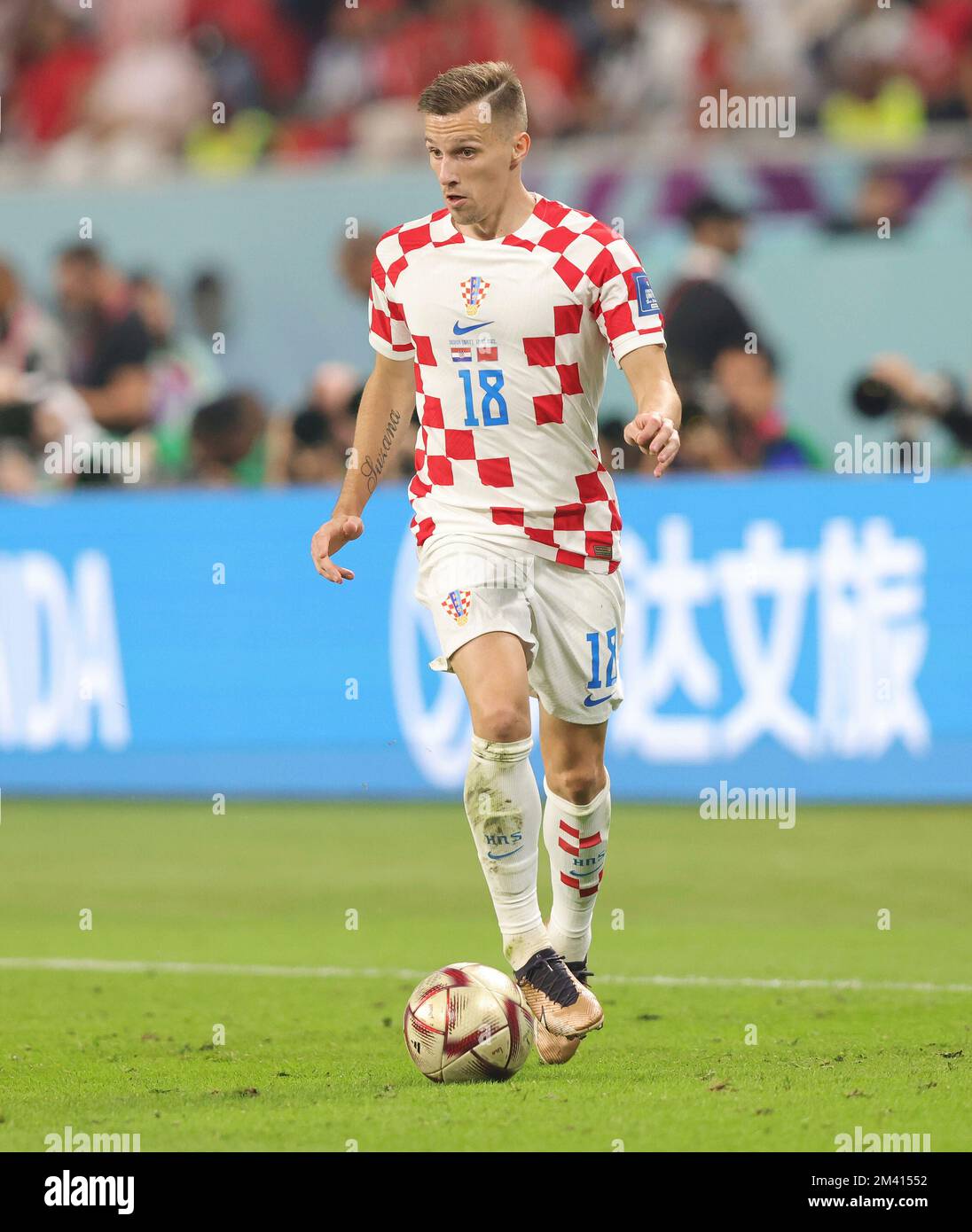 Doha, Katar. 17th Dec, 2022. Primo : 12/17/2022, calcio, COPPA DEL MONDO FIFA 2022 QATAR, Coppa del mondo 2022 Qatar, Coppa del mondo 2022 Qatar, partita per il 3rd° posto, Croazia - Marocco 2:1 Mislav Oric, Orsic, azione individuale, credito: dpa/Alamy Live News Foto Stock