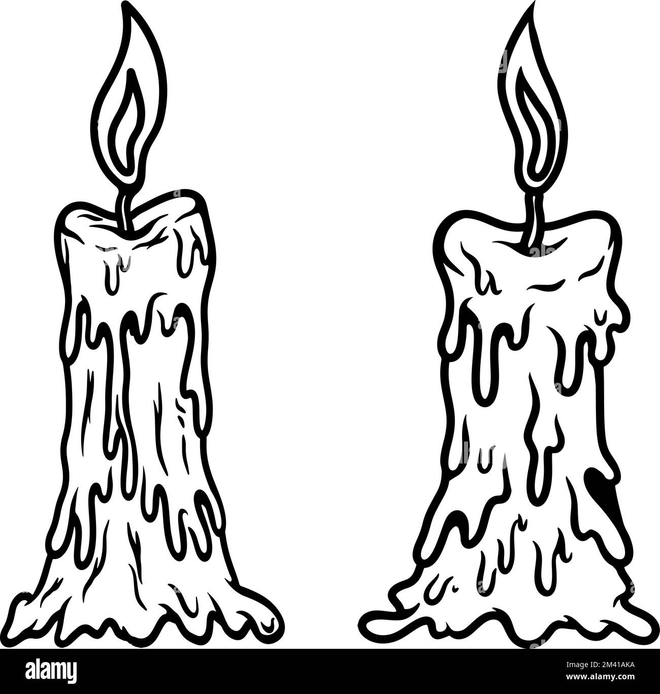 Disegno di candele Foto e Immagini Stock in Bianco e Nero - Alamy