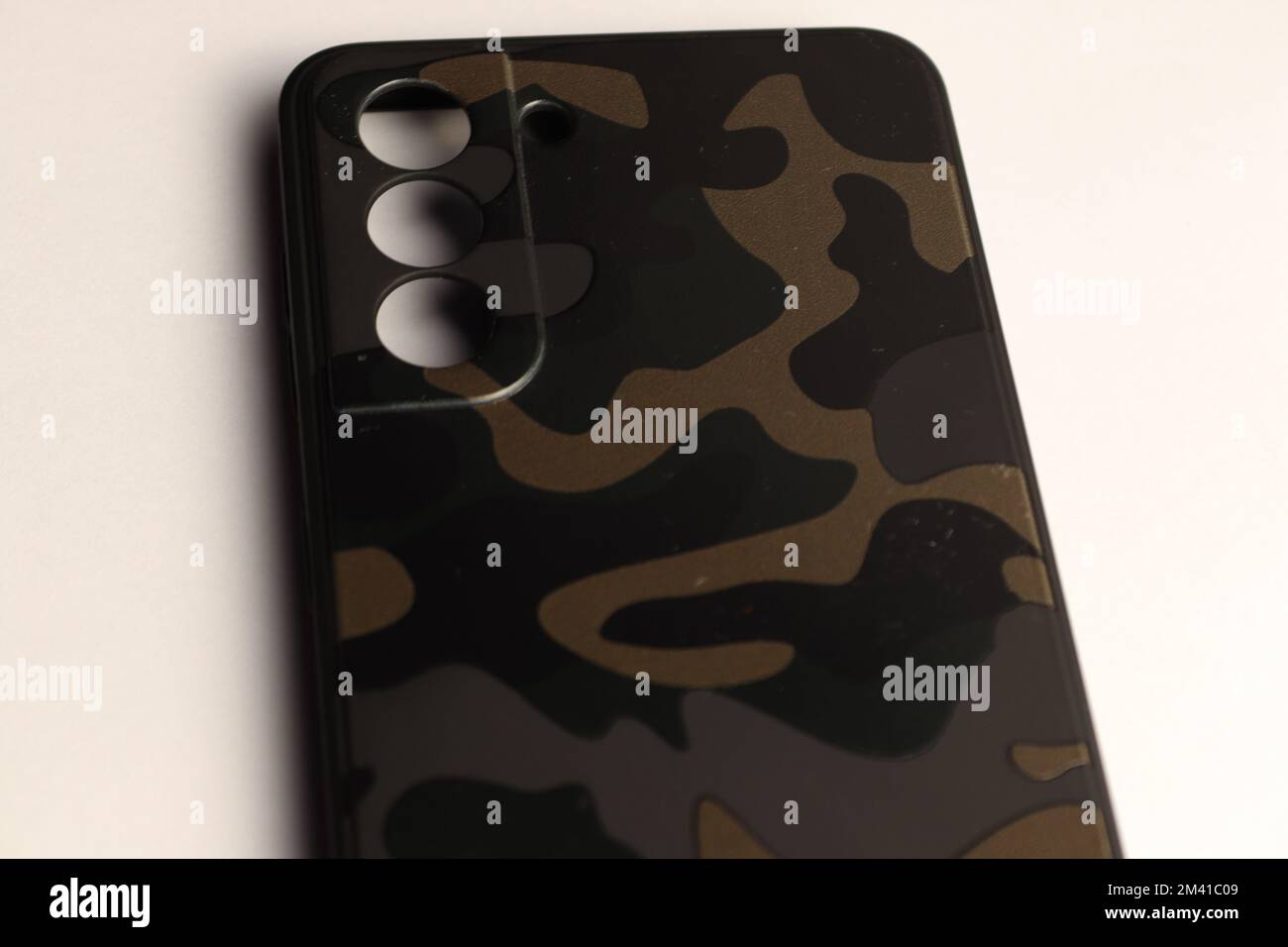 Design Phonecase realizzato con elementi militari. Foto Stock
