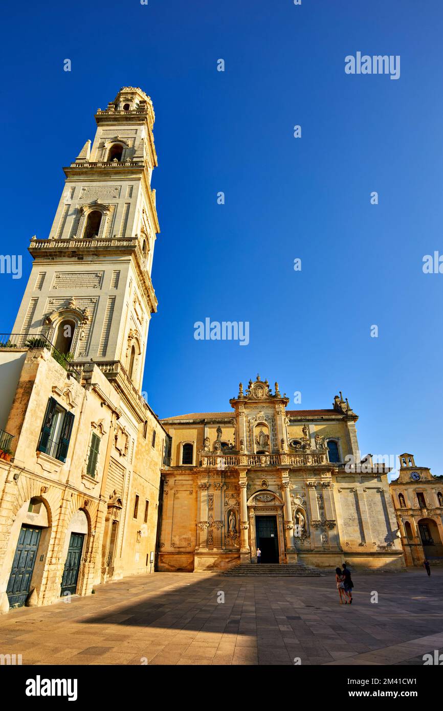 Puglia Puglia Salento Italia. Lecce. Cattedrale di Maria Santissima Assunta e Sant'Orontio Foto Stock
