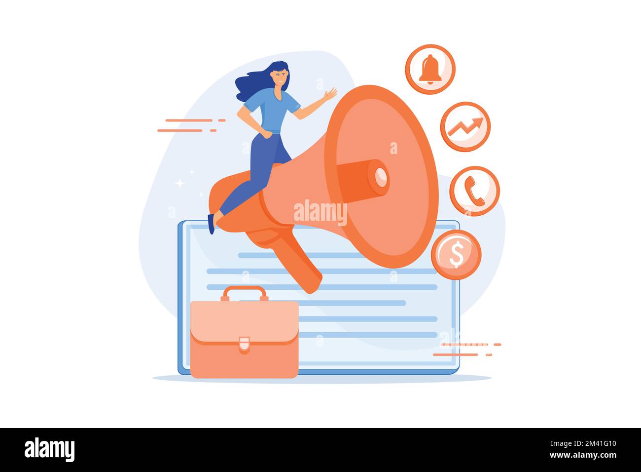 Reclutamento di specialisti, fiera virtuale del lavoro, allerta del lavoro, risorse umane, hr digitale, offerta di lavoro, informazioni sulle opportunità di lavoro metafora astratta, piatta vect Illustrazione Vettoriale