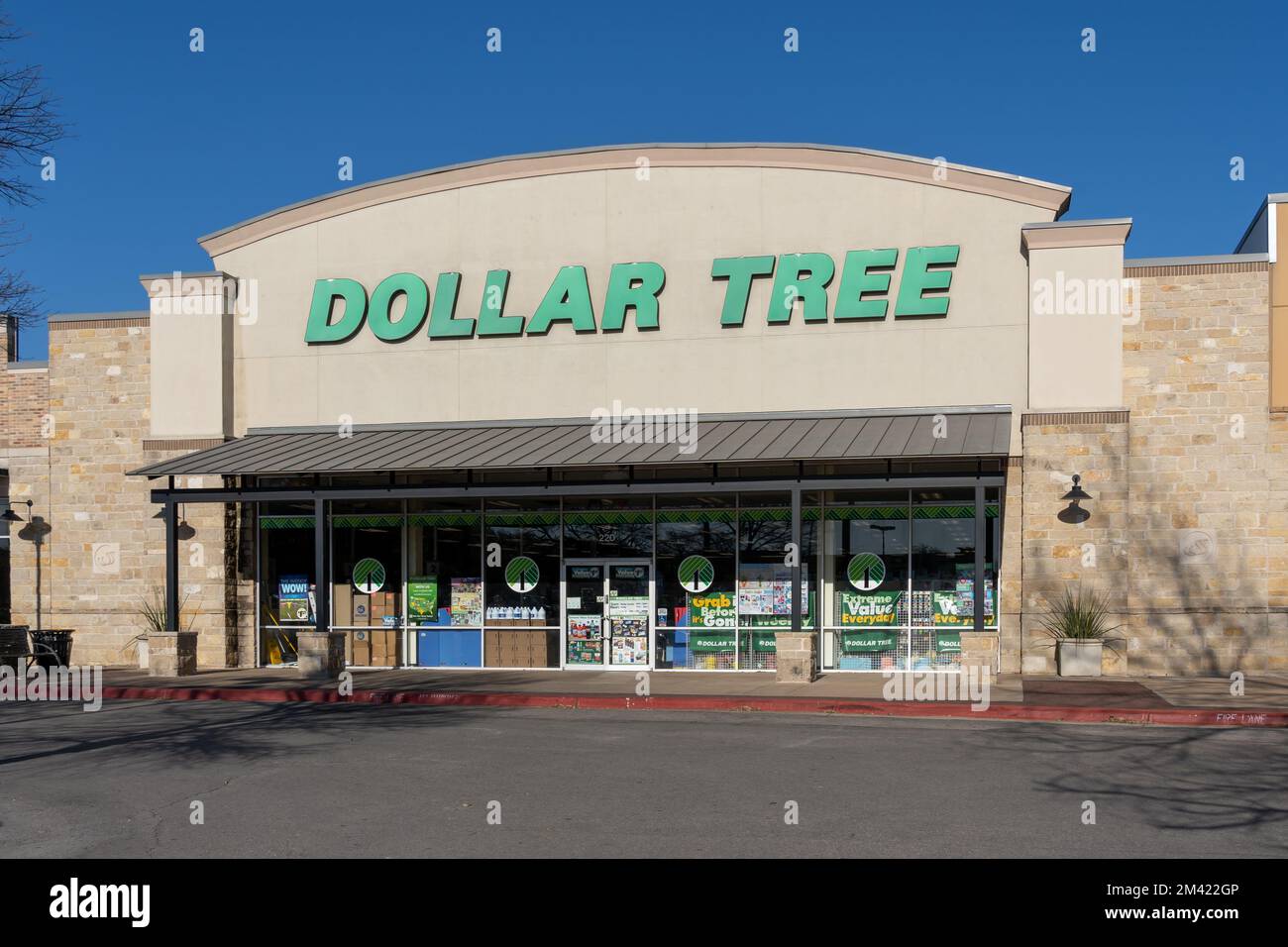 Un negozio Dollar Tree ad Austin, Texas, Stati Uniti. Foto Stock