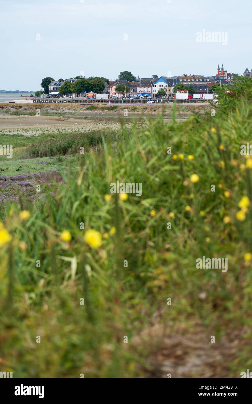 Vista sull'estuario a le Crotoy. Foto Stock