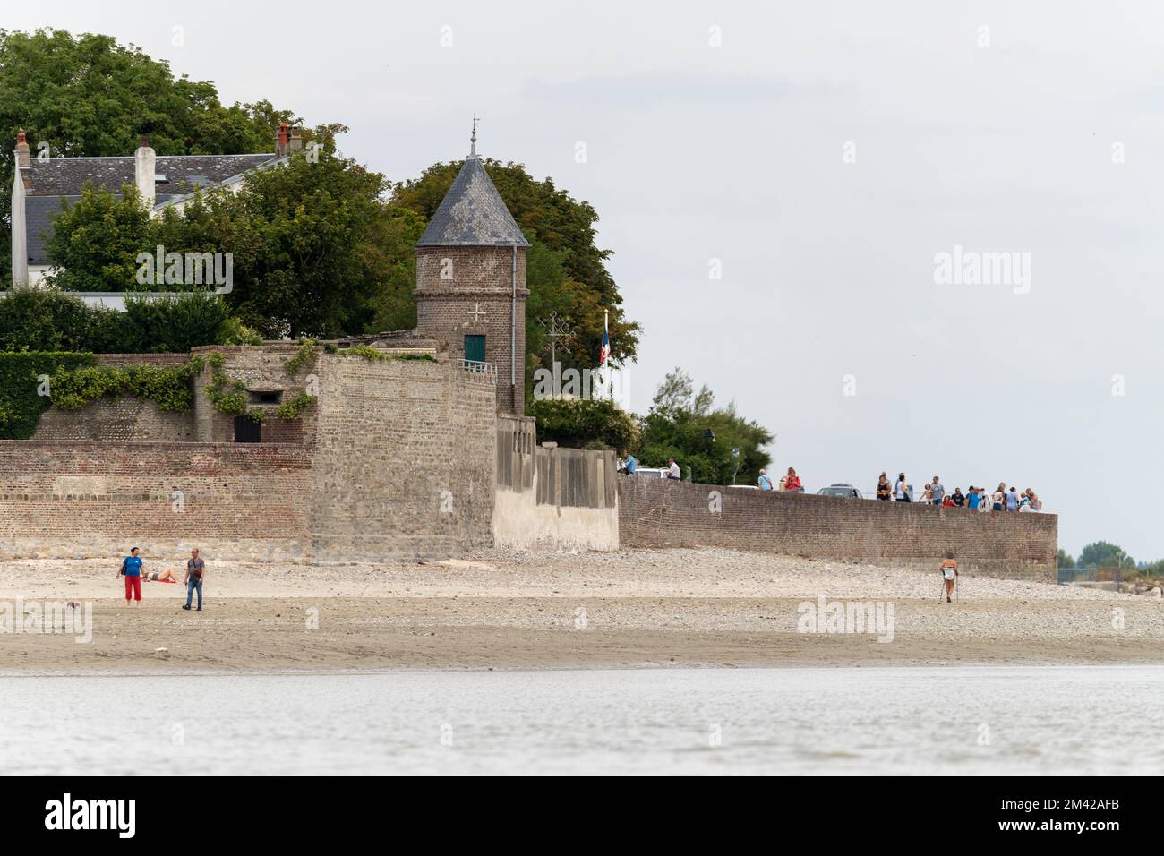 La favolosa spiaggia esposta a sud a le Crotoy, Picardie, Francia Foto Stock