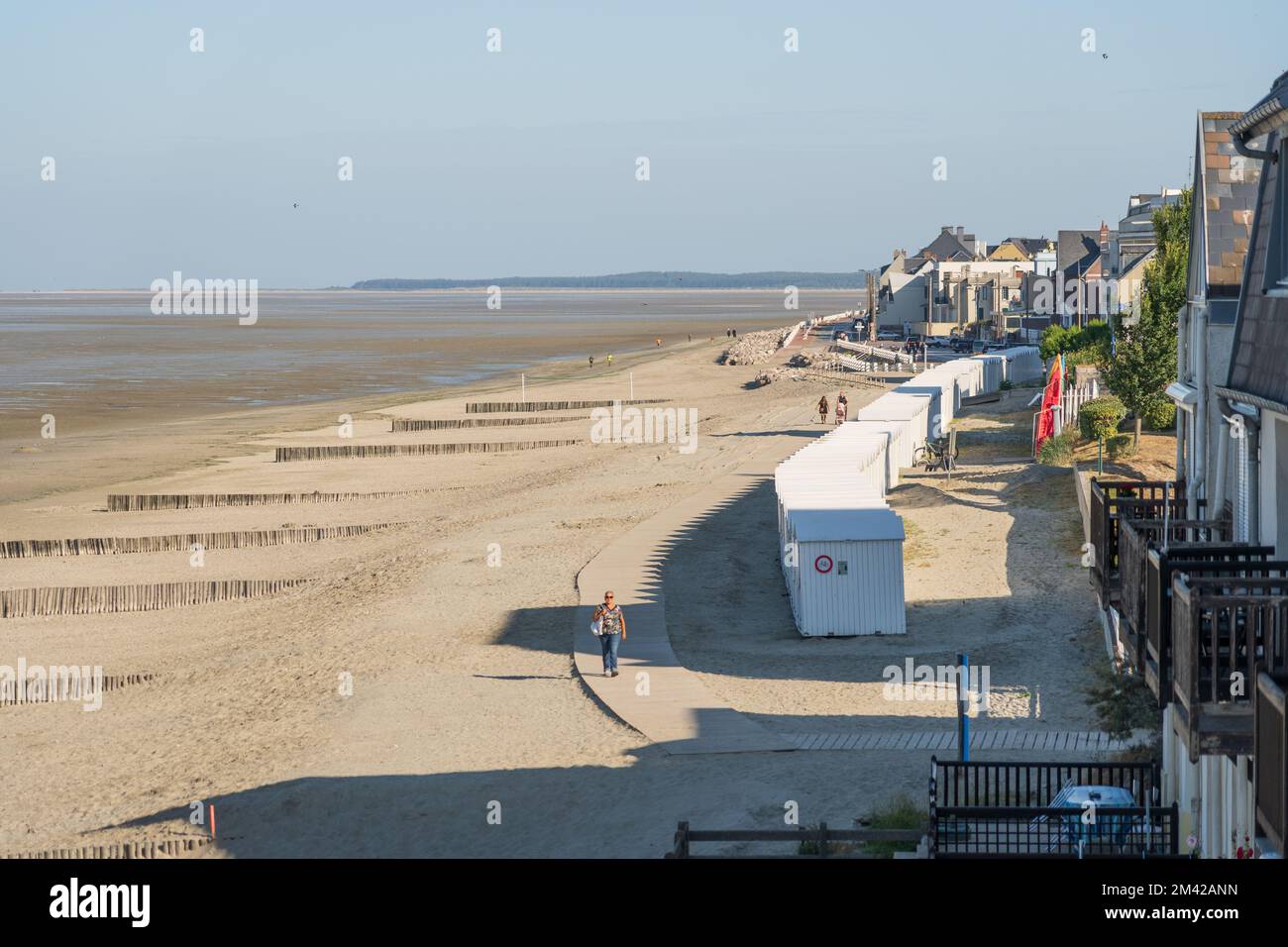 La favolosa spiaggia esposta a sud a le Crotoy, Picardie, Francia Foto Stock