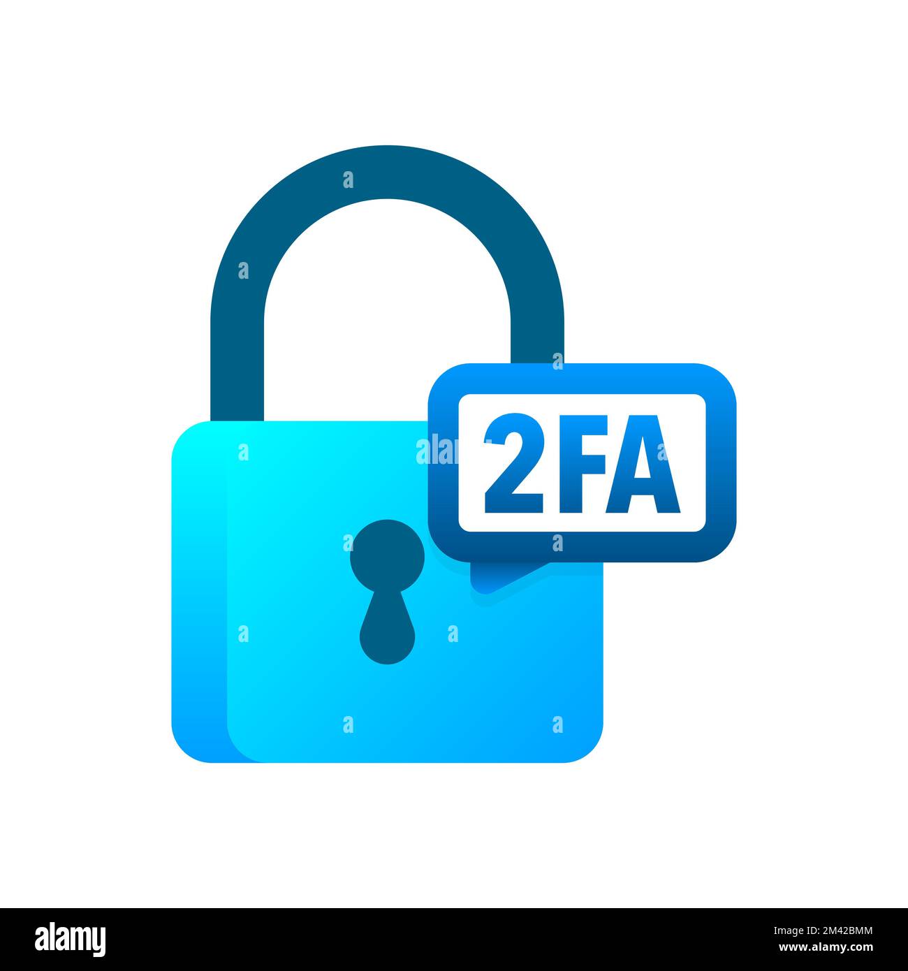 Autenticazione in due fasi. 2FA - verifica a due fattori. Accesso privato. Accedere all'account Illustrazione Vettoriale