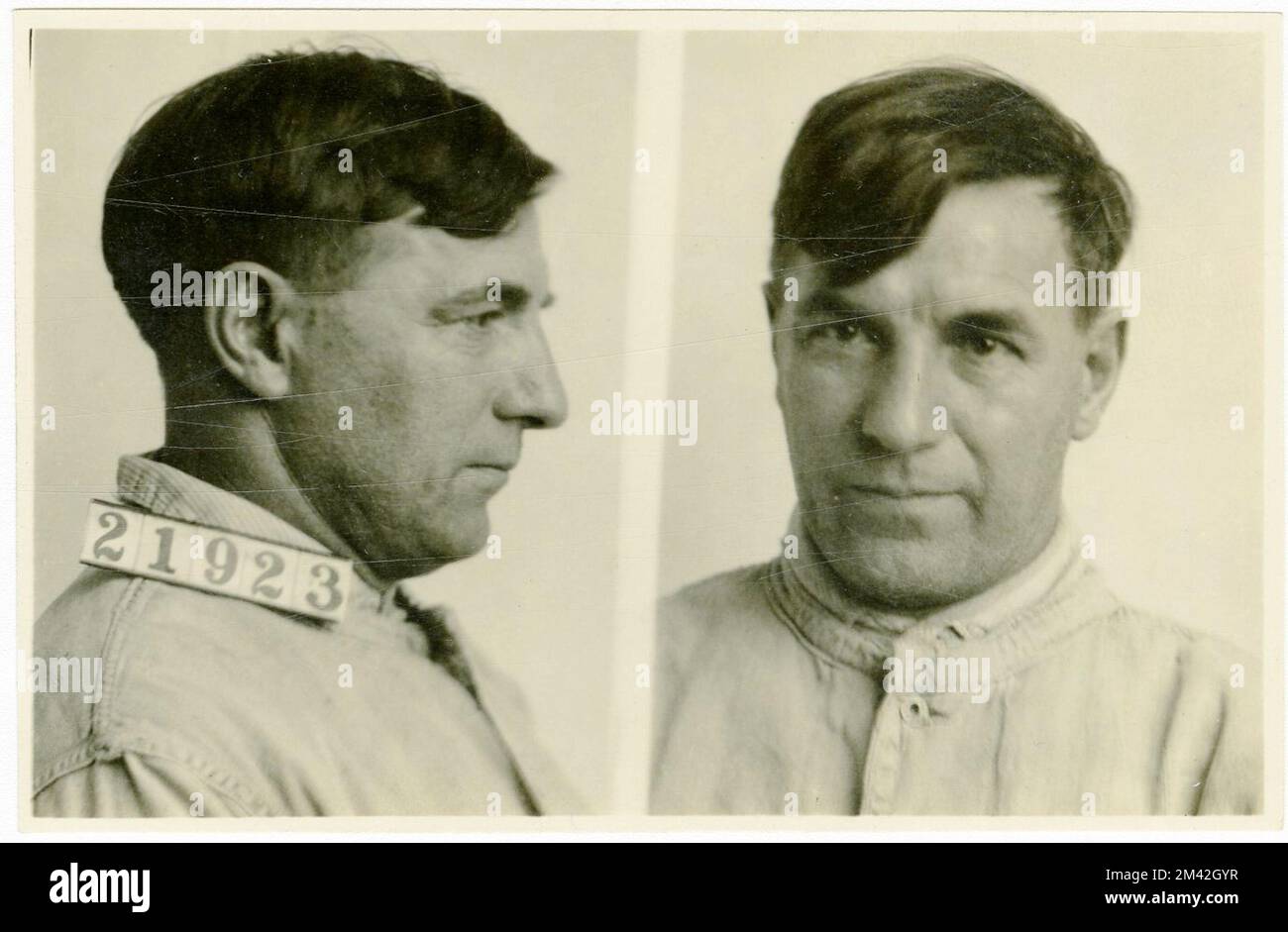 Fotografia di John Plowman. Bureau of Prisons, Inmate casi fascicoli. Foto Stock