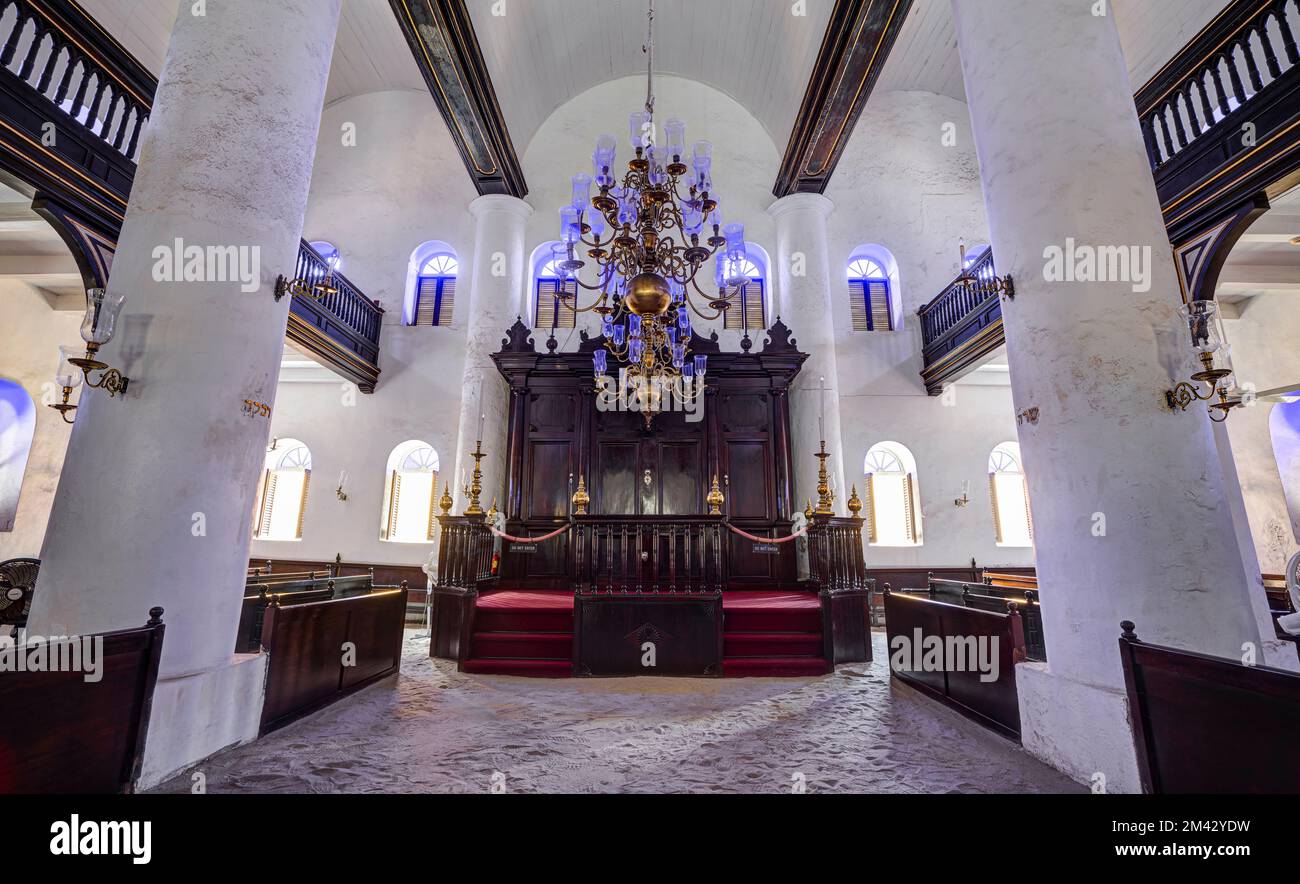 Mikve Israel-Emanuel Sinagoga, Willemstad, Curacao, Antille Olandesi Foto Stock