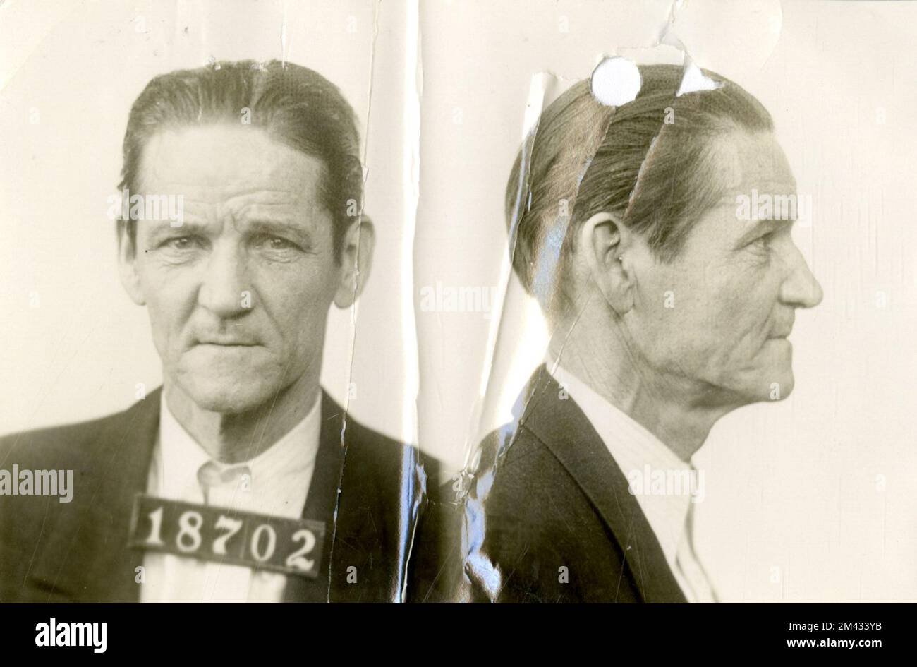 Fotografia di William Burns. Bureau of Prisons, Inmate casi fascicoli. Foto Stock