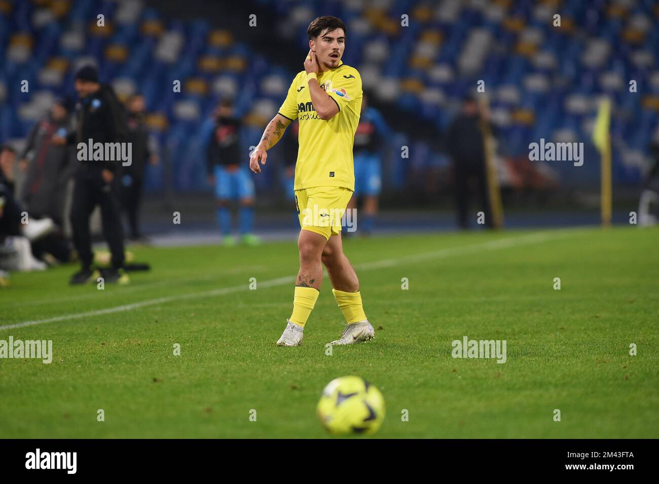 Napoli, Italia. 17 Dec, 2022. Sanchez Marcos di Villarreal CF durante il frendly match tra SSC Napoli e Villarreal CF allo Stadio Diego Armando Maradona Napoli Italia il 17 dicembre 2022. Credit: Franco Romano/Alamy Live News Foto Stock