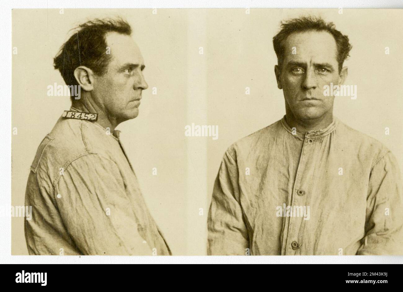 Fotografia di John P. W. Burns. Bureau of Prisons, Inmate casi fascicoli. Foto Stock