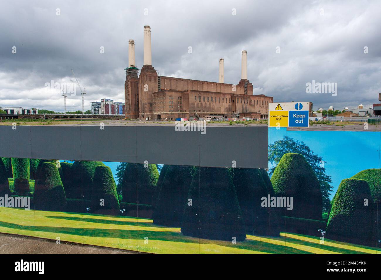 Recinzione della centrale elettrica di Battersea Foto Stock