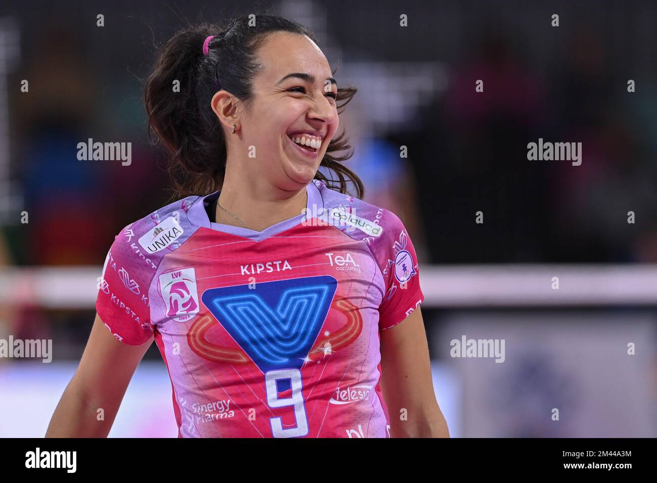 Firenze, Italia. 18th Dec, 2022. Letizia Camera (vero Volley Milano) festeggia durante il Bisonte Firenze vs vero Volley Milano, Volley Serie Italiana A1 Women match a Firenze, Italy, Dicembre 18 2022 Credit: Independent Photo Agency/Alamy Live News Foto Stock