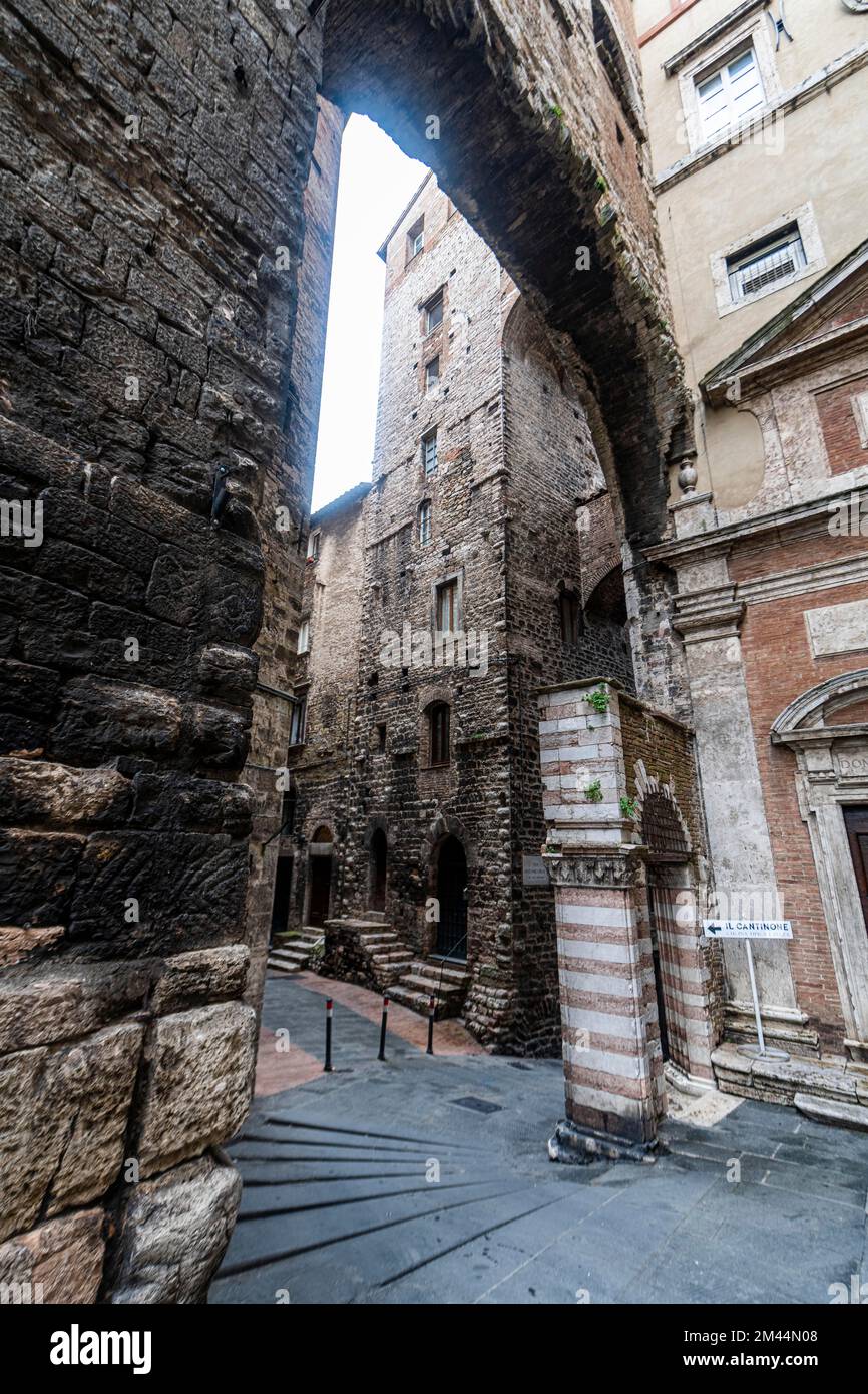 Centro storico di Perugia, Italia Foto Stock