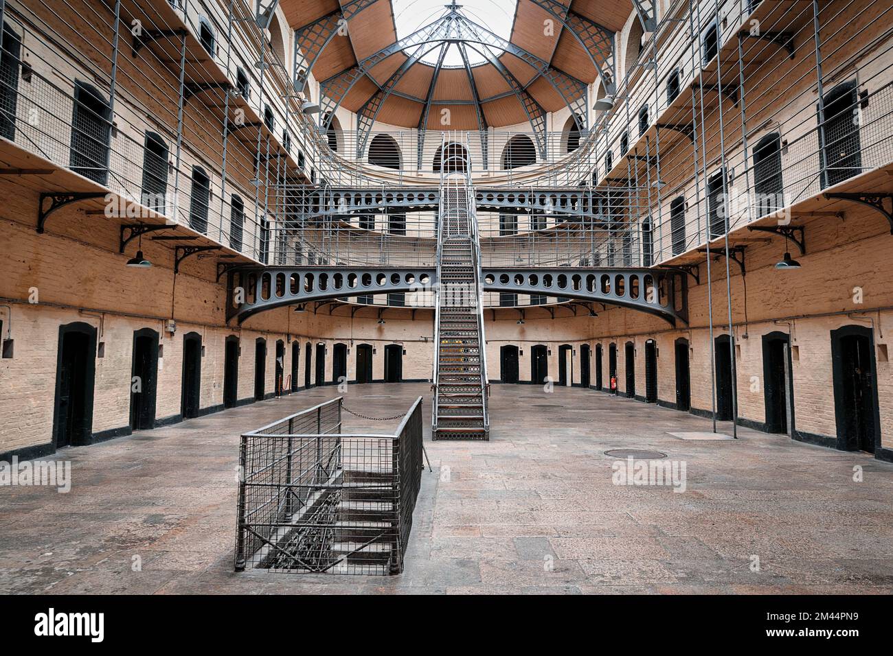 Kilmainham Gaol, ex prigione vittoriana restaurata, museo, set cinematografico, monumento nazionale all'indipendenza, liberazione, interni, Dublino, Irlanda Foto Stock