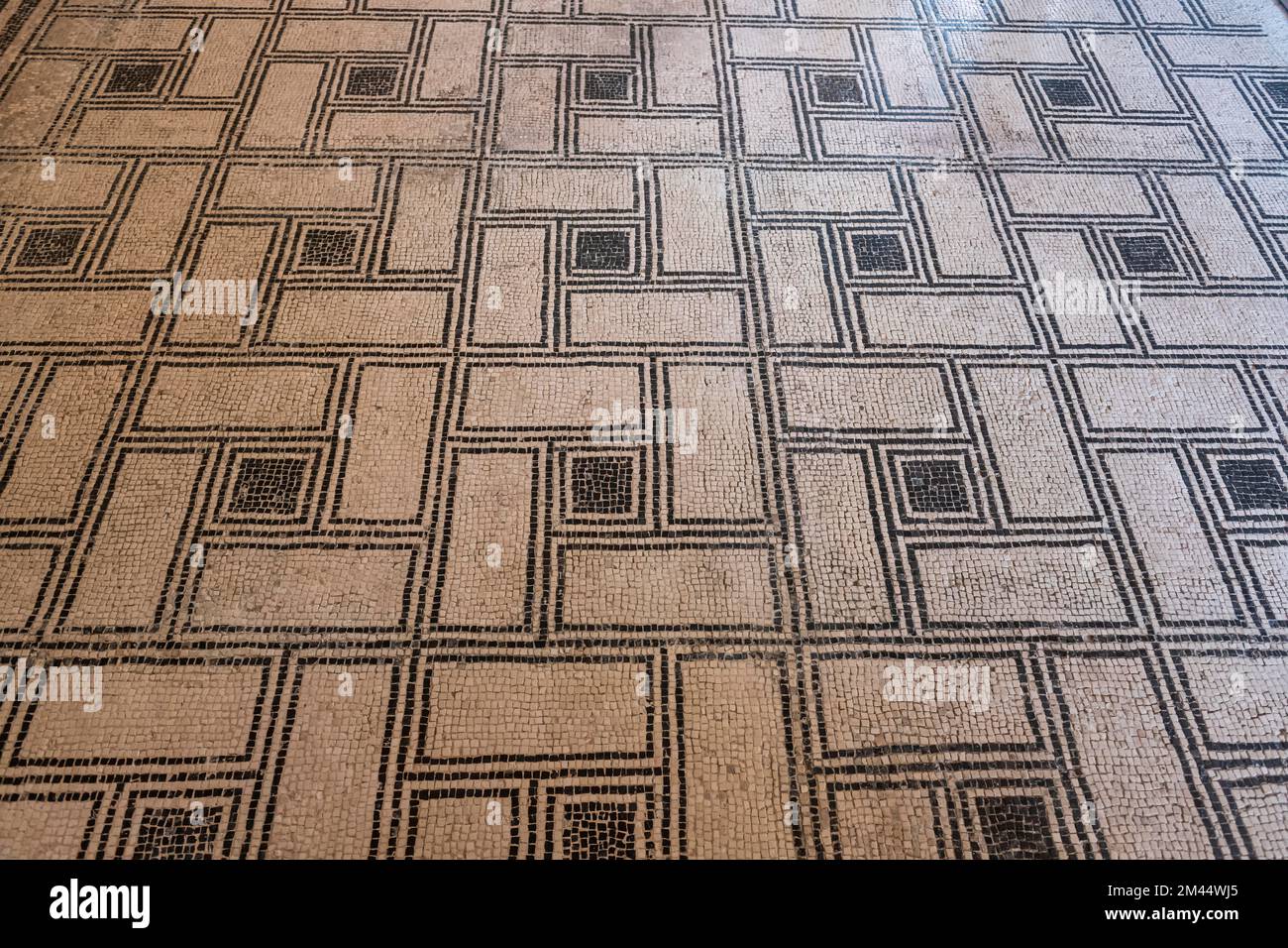 Domus dell'Ortaglia mosaici, Museo di Santa Giulia, sito patrimonio dell'umanità dell'UNESCO Brescia, Italia Foto Stock