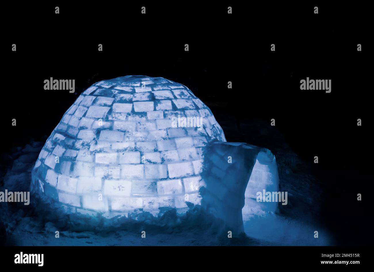 Nord America; Stati Uniti; Alaska; Inverno; neve; Rifugio; Igloo Foto Stock