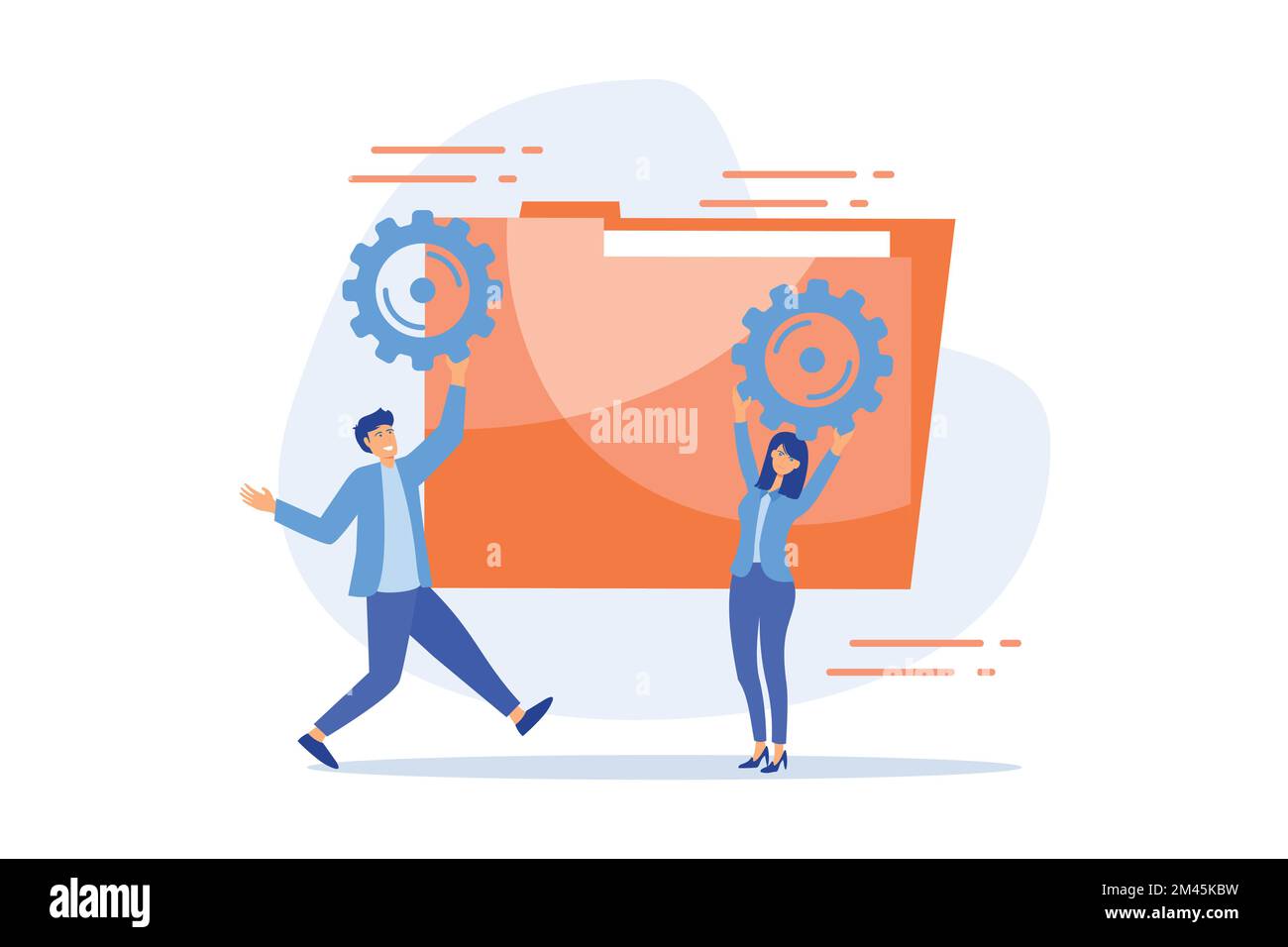 Colleghi che condividono pensieri e idee, dipendenti Cartoon che pensano al progetto aziendale o all'avvio del team. Brainstorming, abilità e concetto di lavoro di squadra, fl Illustrazione Vettoriale