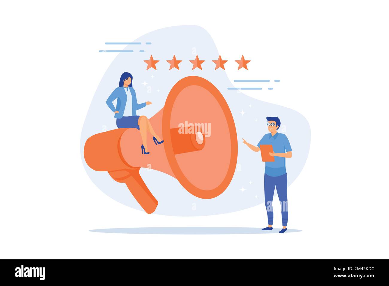 Personalizzazione del marchio, identificazione del cliente, target marketing, qualità e aspetto della persona, associazione, metafora astratta del focus group, flat v Illustrazione Vettoriale