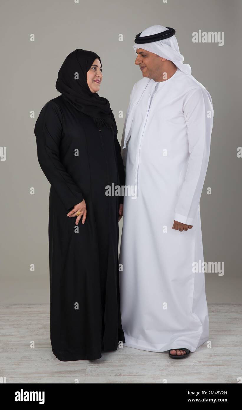 Ritratto di una coppia araba. Foto Stock