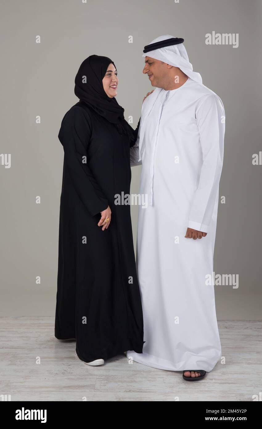 Ritratto di una coppia araba. Foto Stock