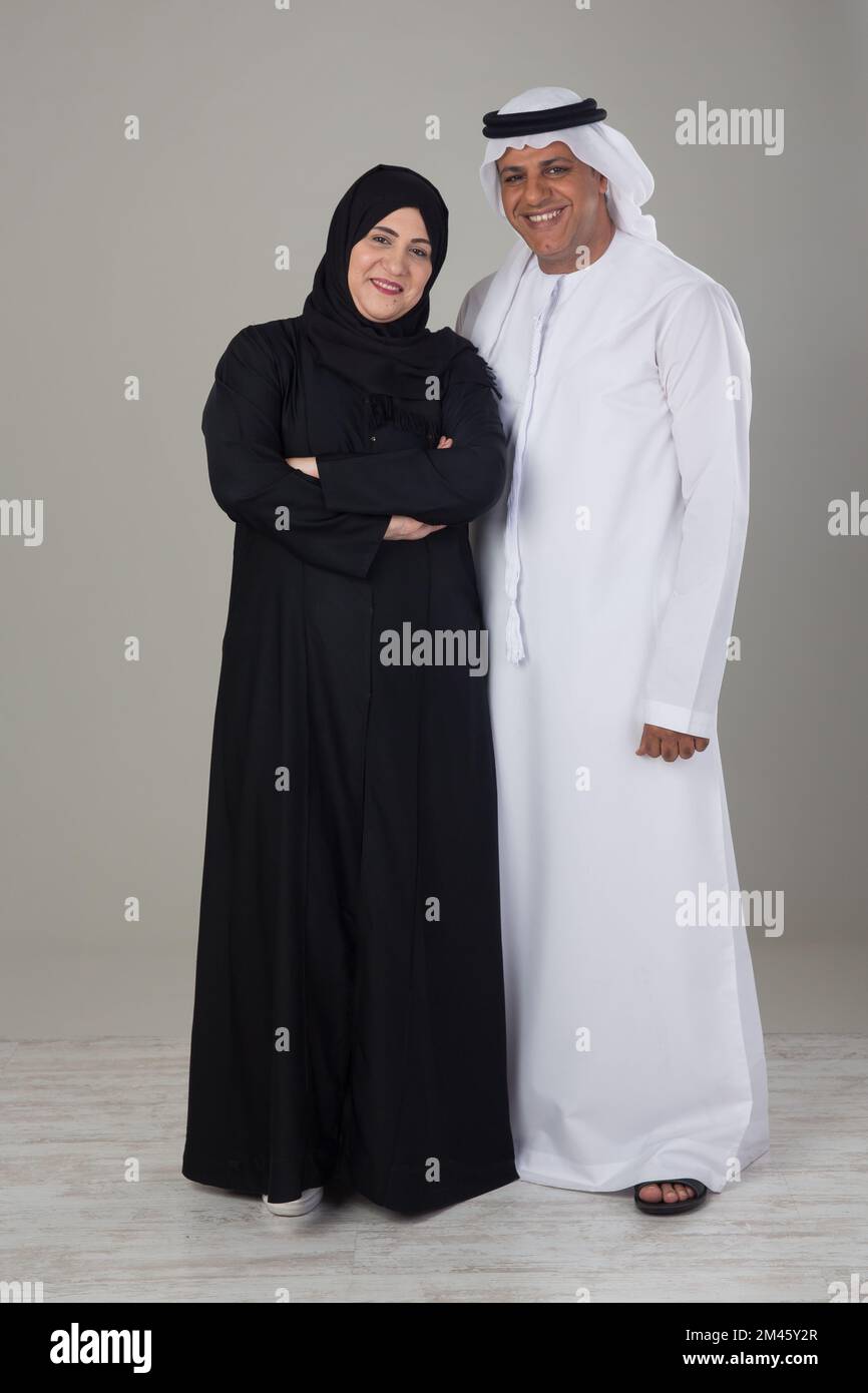 Ritratto di una coppia araba. Foto Stock