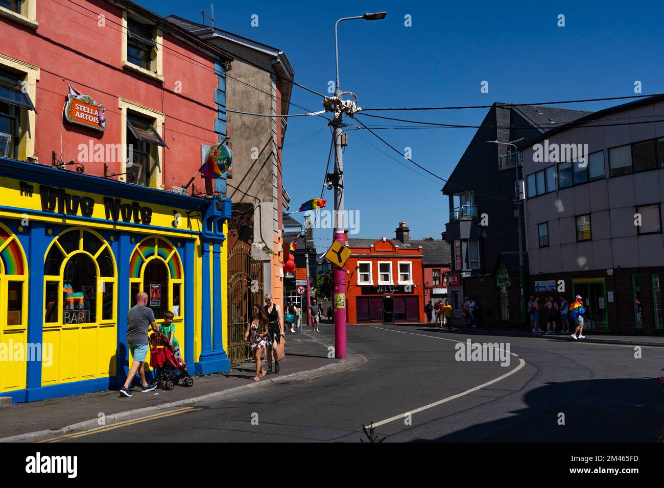 The Blue Note, The Westend, Galway City, Irlanda. L'imminente quartiere Westend di Galway, centrato su William Street e Sea Road, Galway. Foto Stock