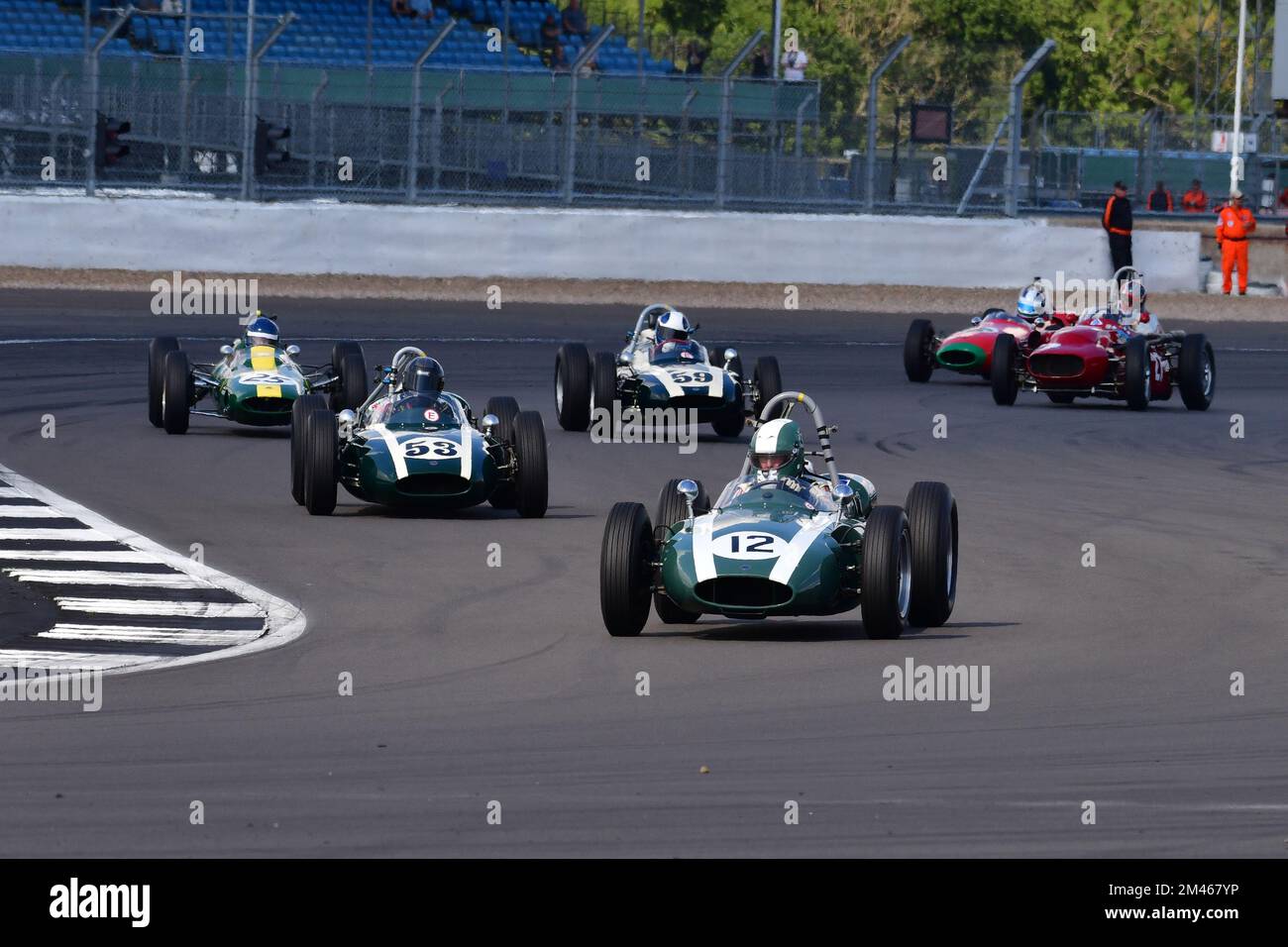 Rudiger Friedrichs, Cooper T53, HGPCA Pre ’66 Grand Prix Cars, Historic Grand Prix Cars Association, due gare di venti minuti nel corso dell'evento, con la Foto Stock