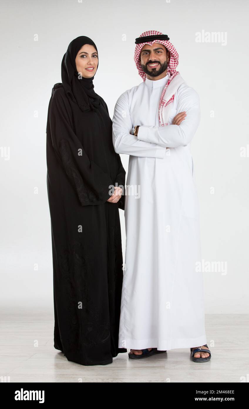 Ritratto di coppia araba. Foto Stock