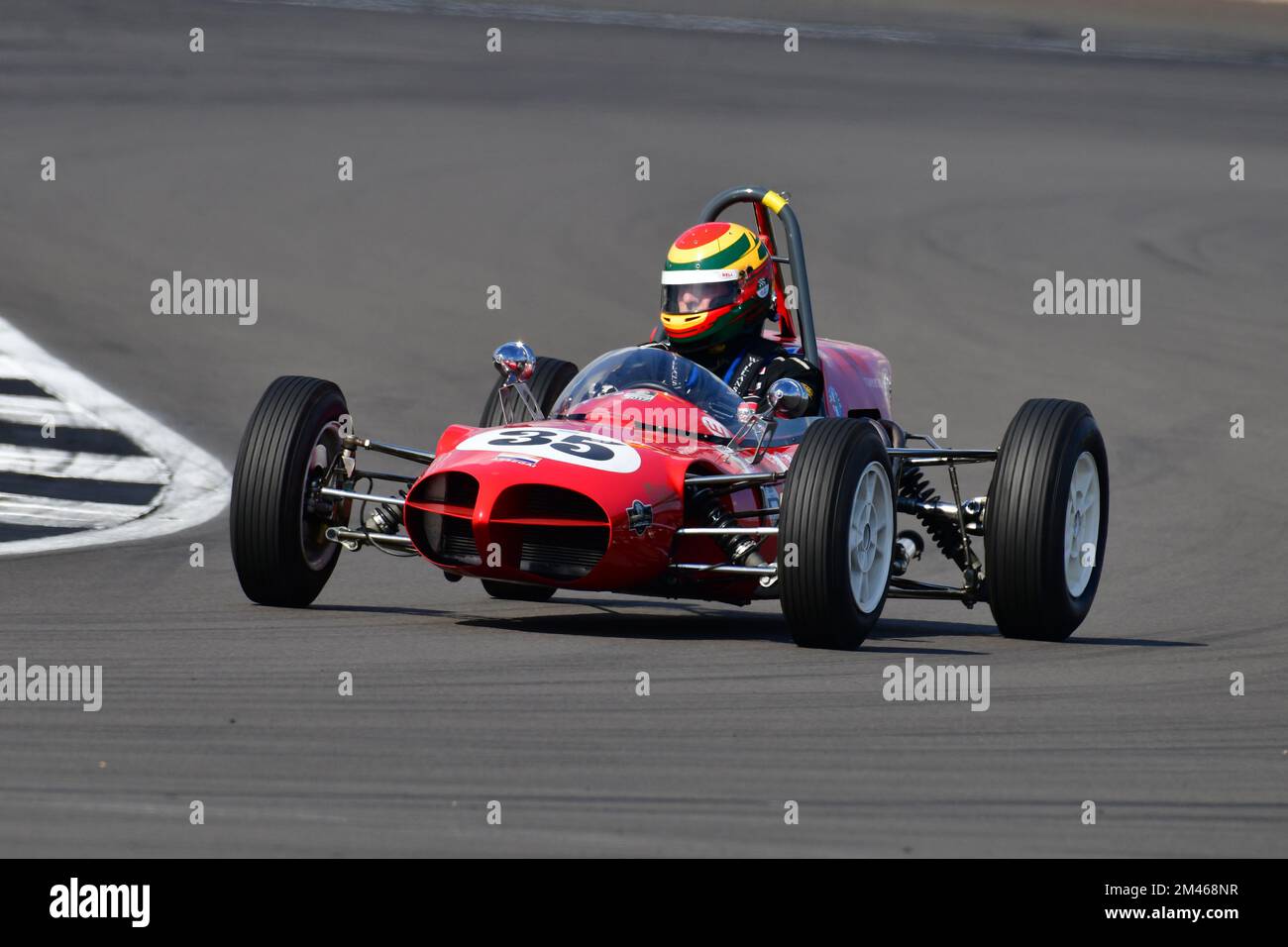 Julian Ellison, Assegai F1, HGPCA Pre ’66 Grand Prix Cars, Historic Grand Prix Cars Association, due gare di venti minuti nel corso dell'evento, con il resu Foto Stock