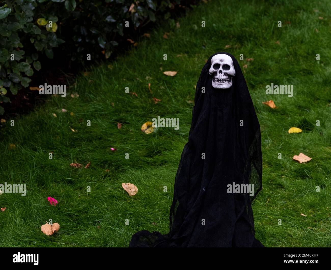 Costume spaventoso nel parco Foto Stock