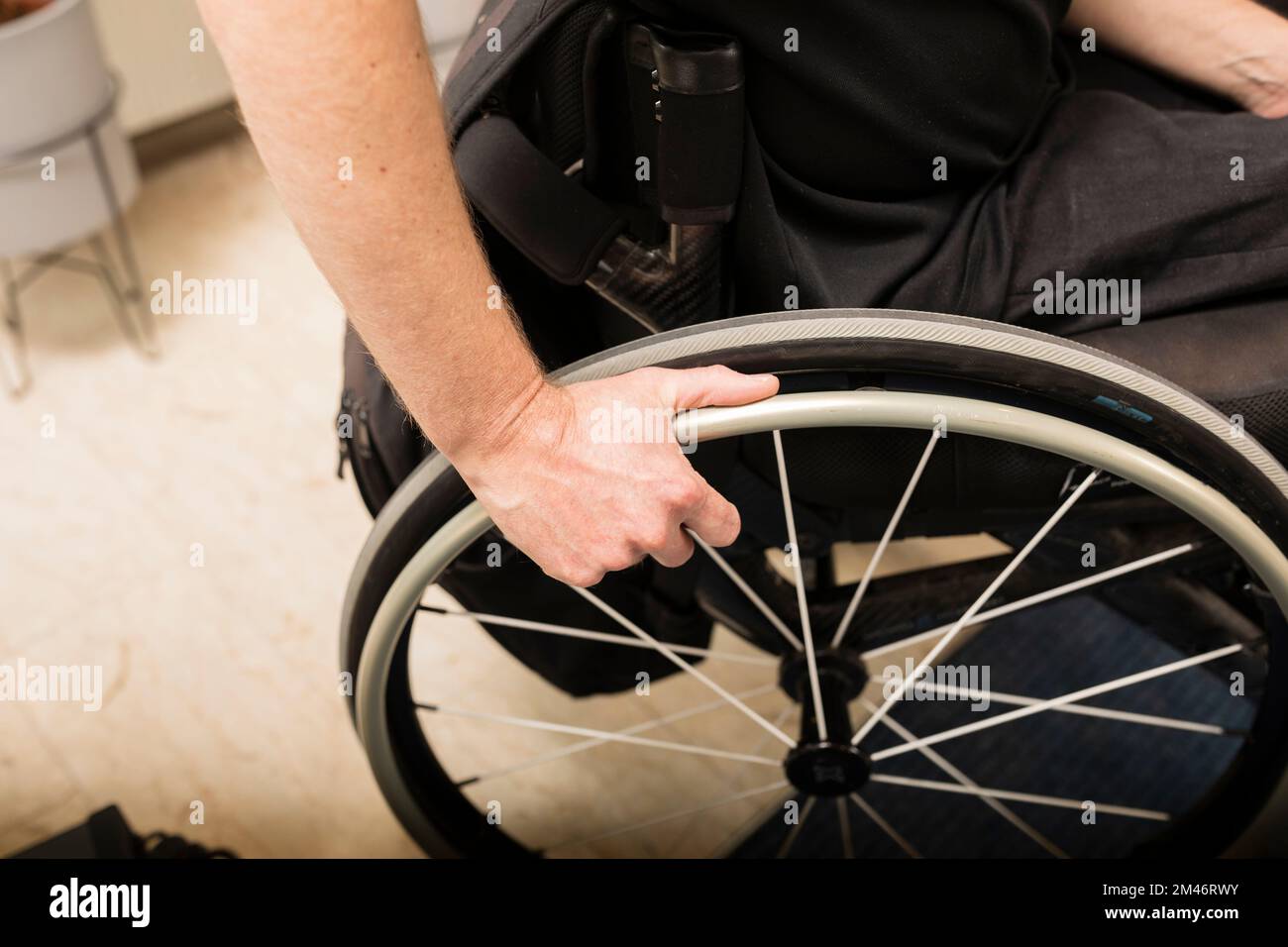 Disabili su sedia a rotelle Foto Stock