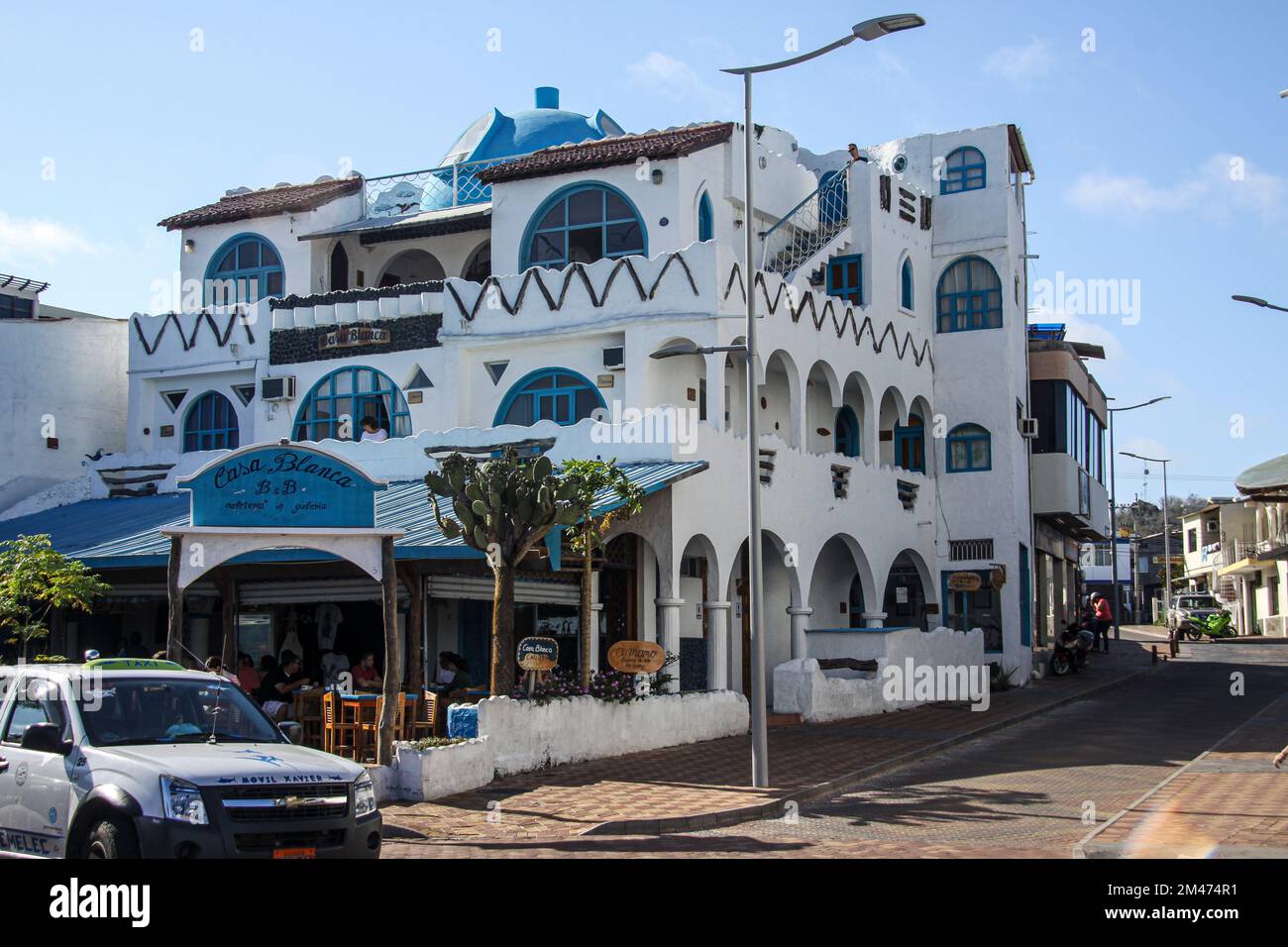 Puerto Ayora sull'isola di Santa Cruz, Isole Galápagos, Ecuador, Foto Stock