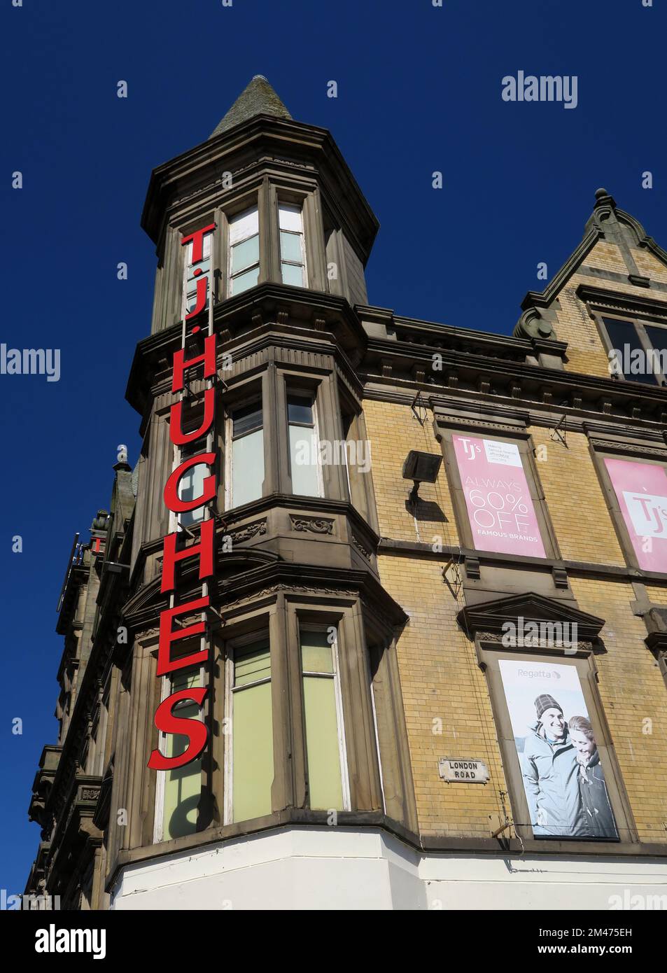 TJS, grande magazzino TJ Hughes, 105 London Road, Liverpool, Merseyside, Inghilterra, REGNO UNITO, L3 8JA Foto Stock
