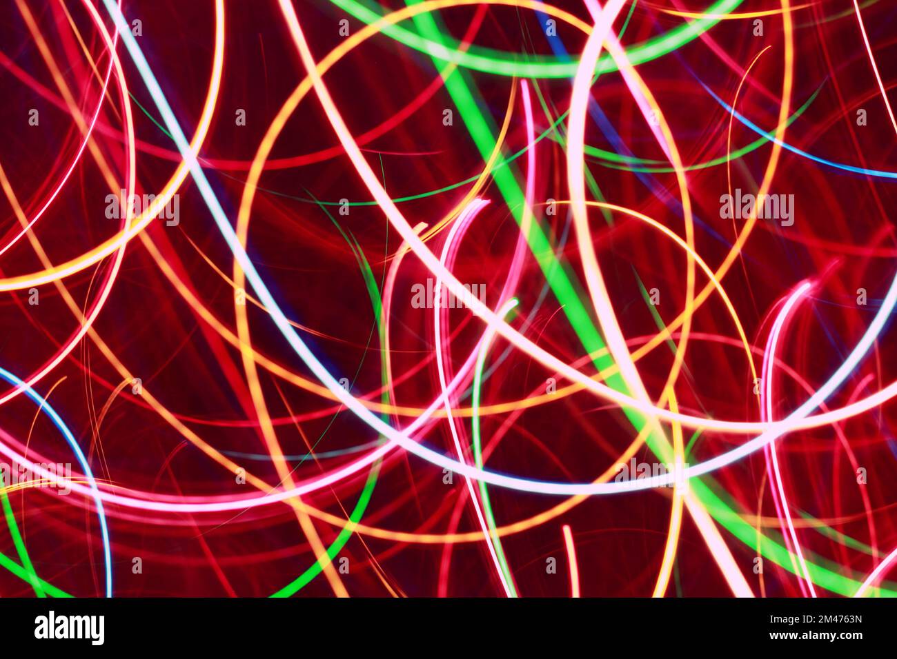 Capodanno Natale luce colore, neon, colore luce, rosso Foto Stock