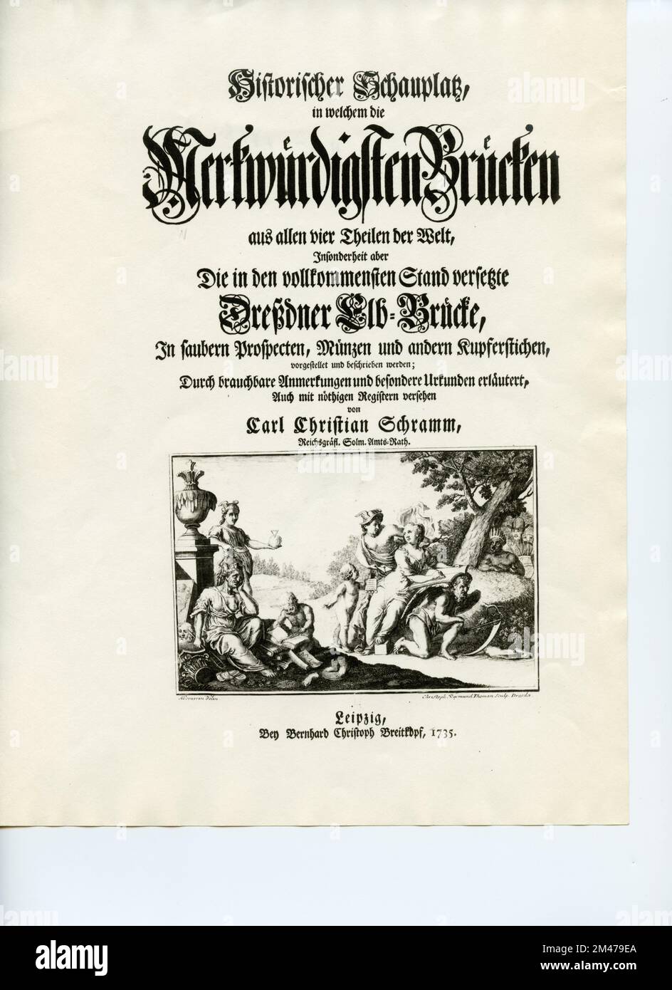 Pagina del titolo di Historischer Schauplatz di Carl Christian Schramm. non definito. Foto Stock