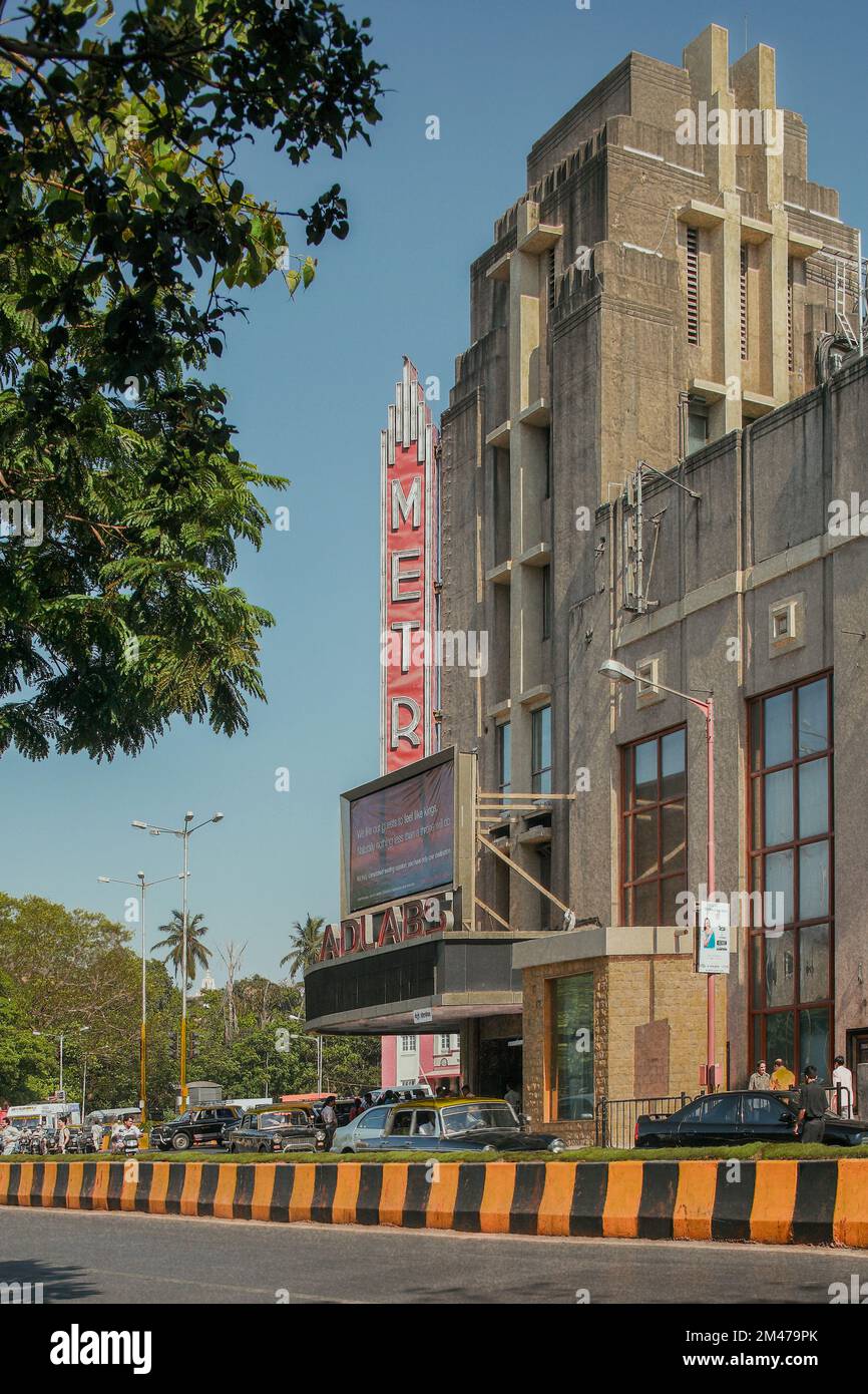 05 12 2008 Metro Cinema è un teatro Art Deco Heritage Movie a Mumbai costruito nel 1938 a Mumbai Maharashtra INDIA Foto Stock