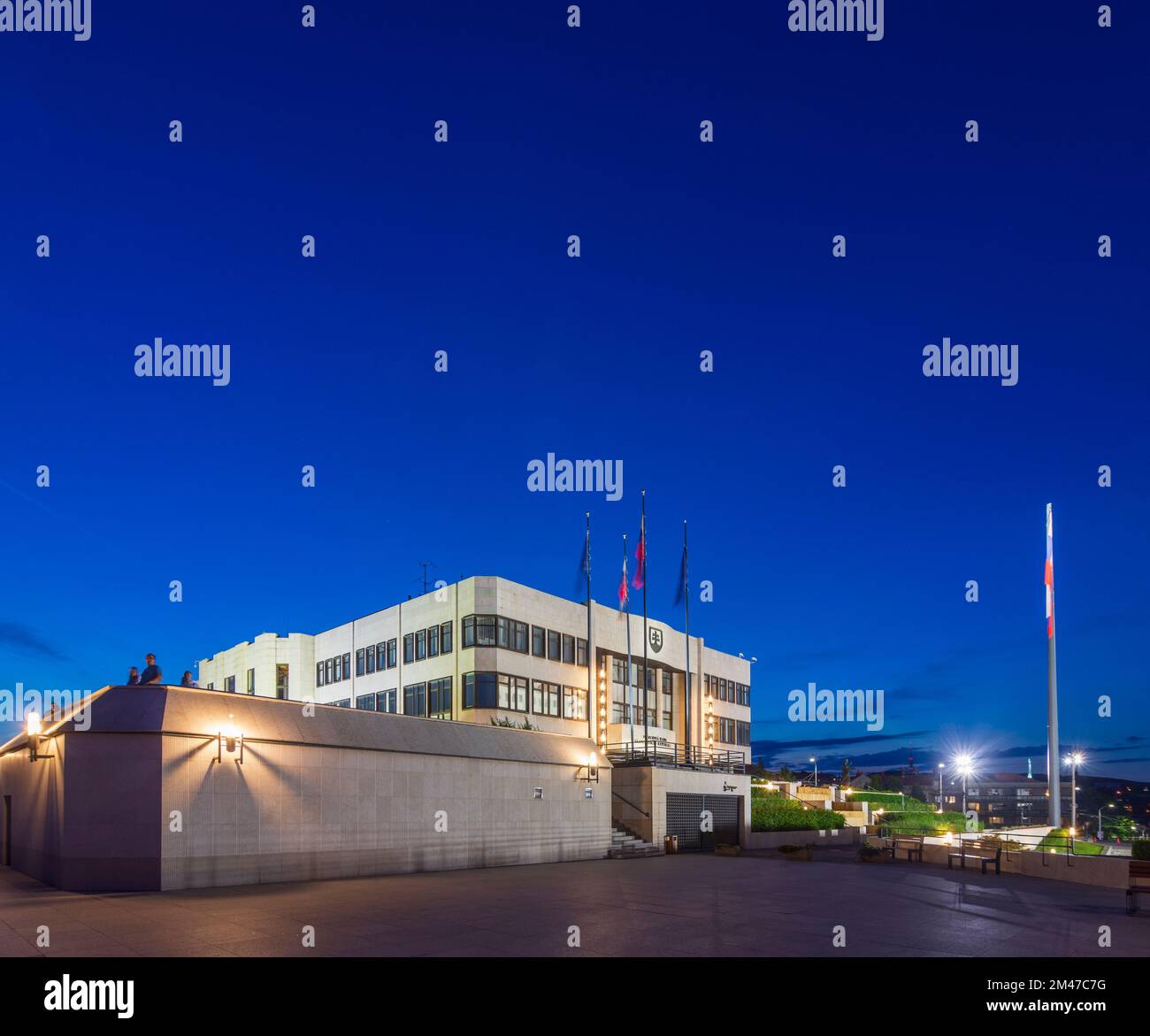 Bratislava (Pressburg): Edificio del Consiglio Nazionale della Repubblica Slovacca in , Slovacchia Foto Stock