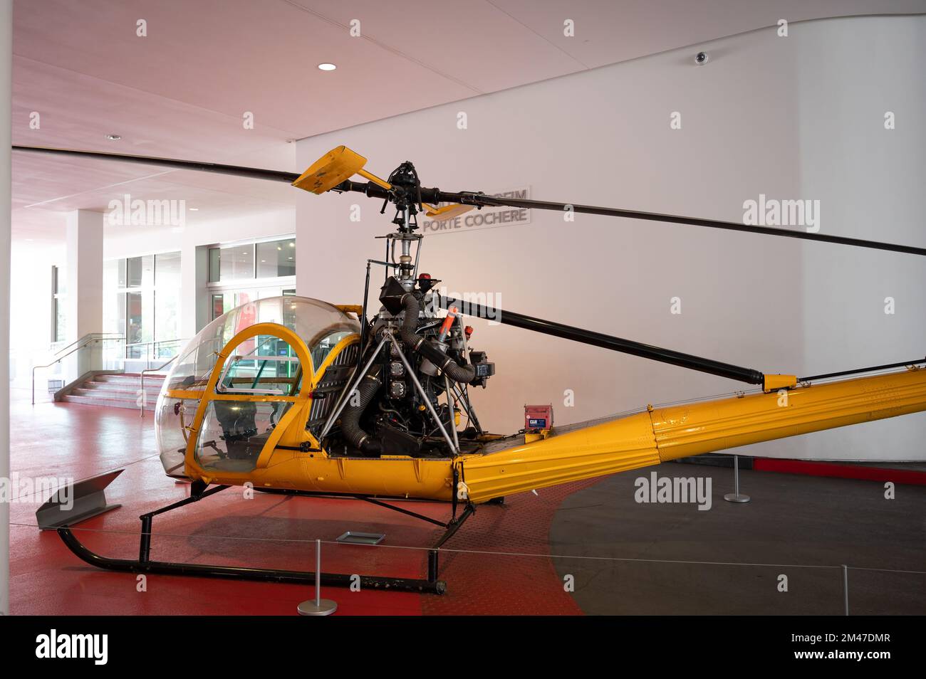 Old Hiller Aircraft Corporation UH-12C elicottero piccolo Foto Stock