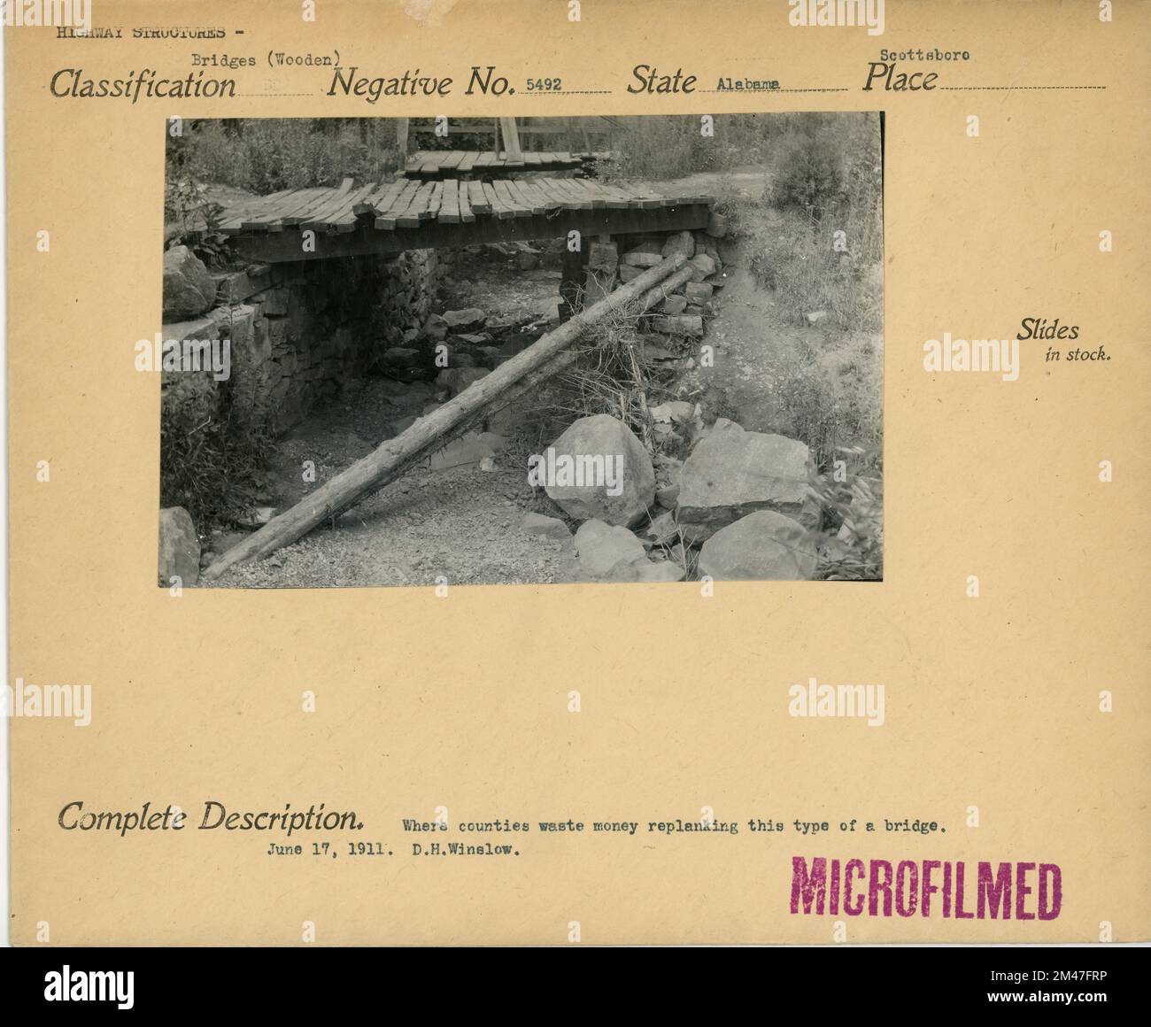 Dove le contee sprecano i soldi che ripianano questo tipo di ponte. Stato: Alabama. Località: Scottsboro. Foto Stock