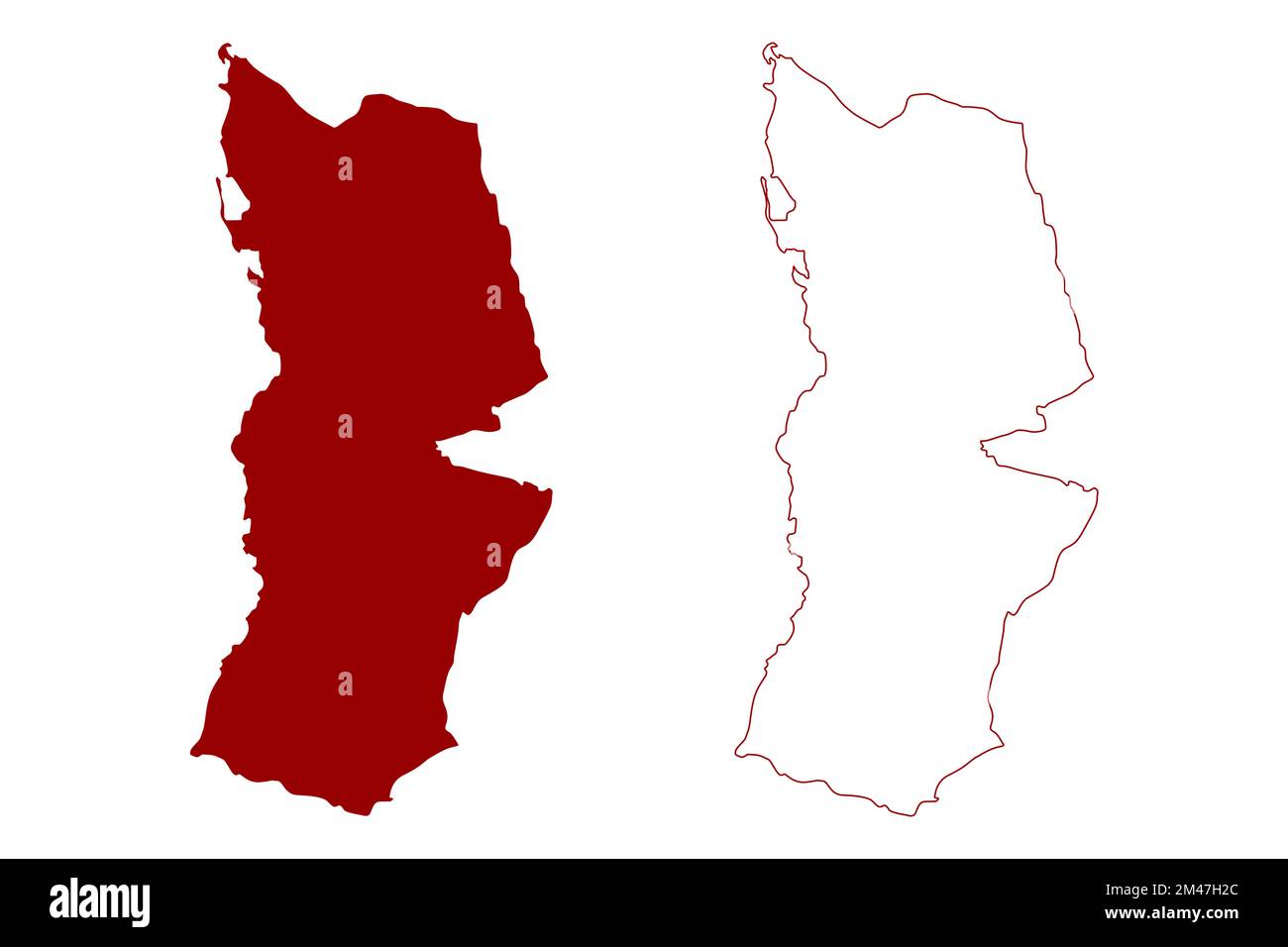 Vettore mappa i del comune di Londra di Hillingdon (Regno Unito di Gran Bretagna e Irlanda del Nord, contea e regione di Ceremonial Greater London, Inghilterra) Illustrazione Vettoriale