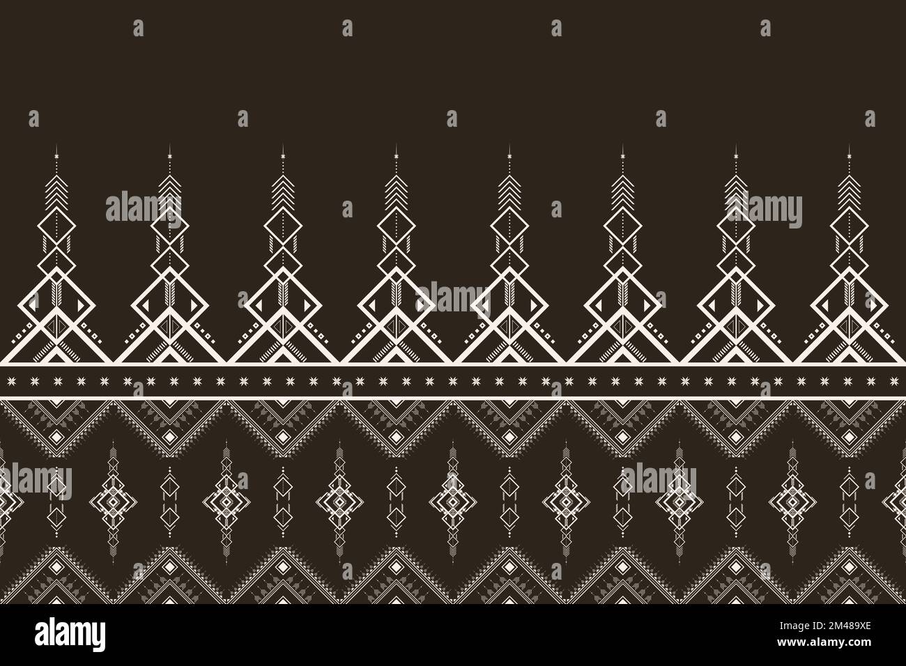 vettore di pattern senza giunture geometrico etnico. stile etnico astratto geometria tessile a due tonalità. modello per tessuto, sfondo, inverno, cuscino, Illustrazione Vettoriale