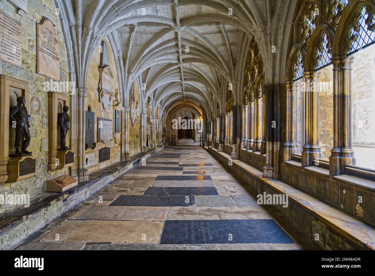 Westminster Abbey corridoio la Collegiata di San Pietro a Westminster Londra, Europa Foto Stock