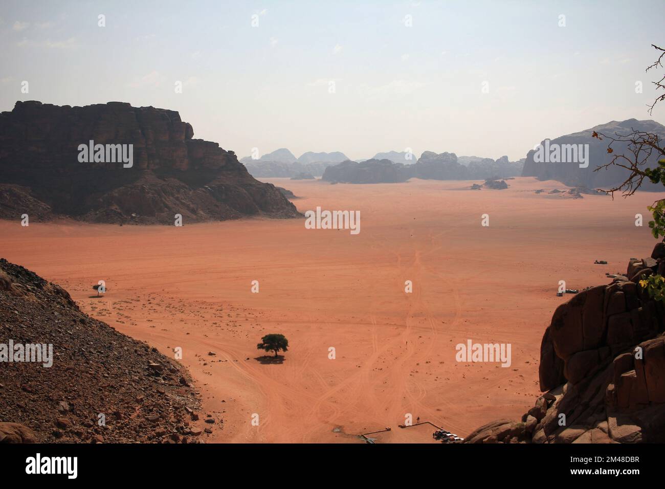 Deserto a Wadi Rum, Giordania Foto Stock