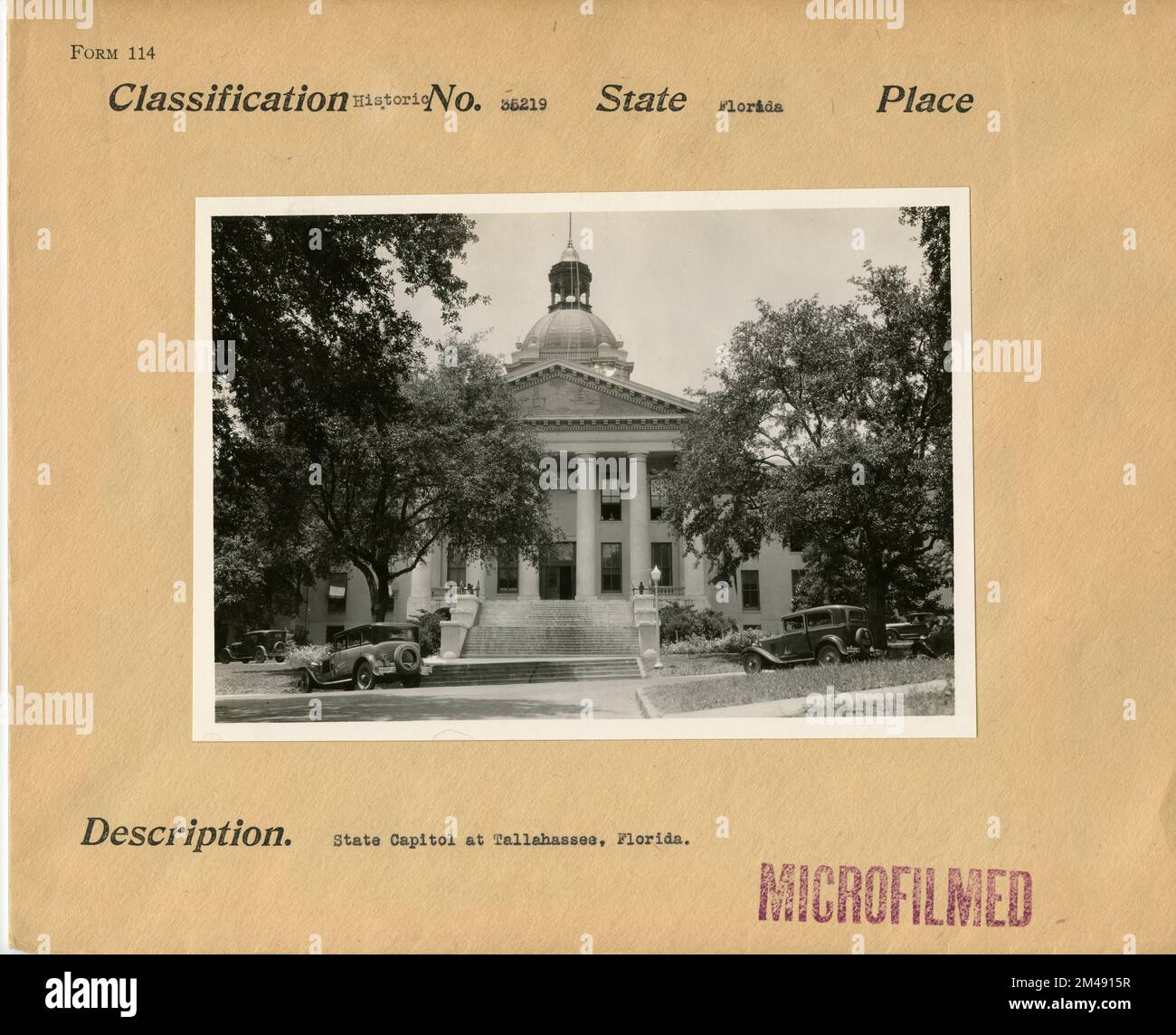 State Capitol a Tallahassee. Didascalia originale: State Capitol a Tallahassee, Florida. Stato: Florida luogo: Tallahassee. Foto Stock