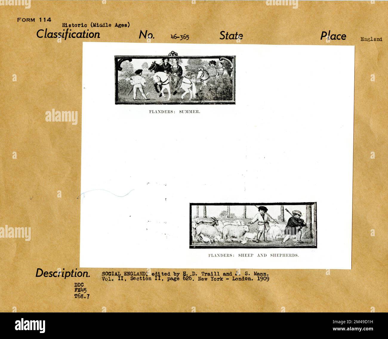 Fiandre: Estate, pecore e pastori. Didascalia originale: SOCIAL ENGLAND, a cura di H. D. Traill e J. S. Mann, Vol. II, sezione II, pagina 626. New York -- Londra 1909. Luogo: Inghilterra. Foto Stock