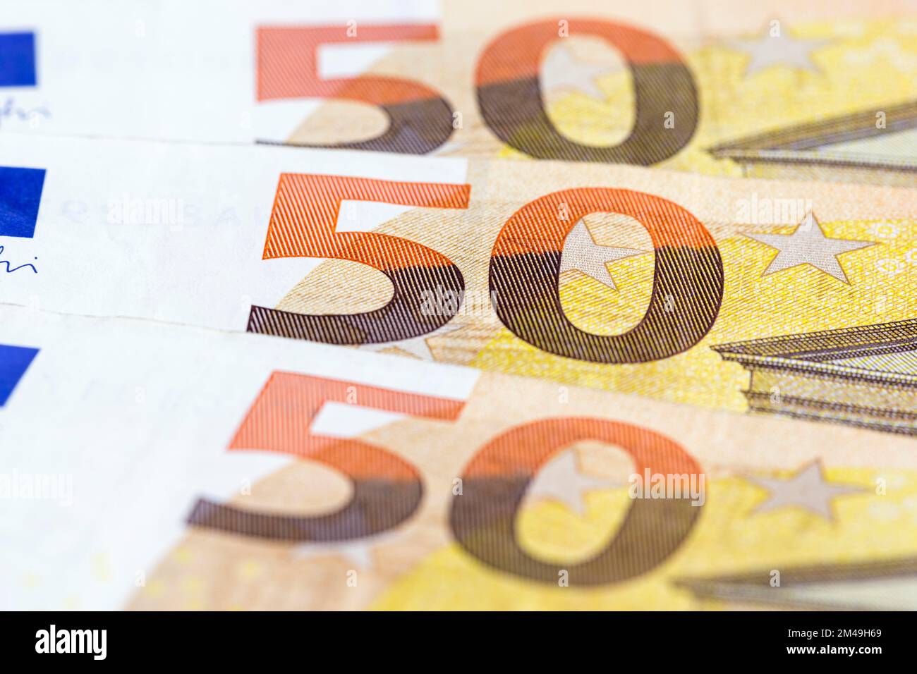 Banconote, banconote, banconote da 50 euro Foto Stock