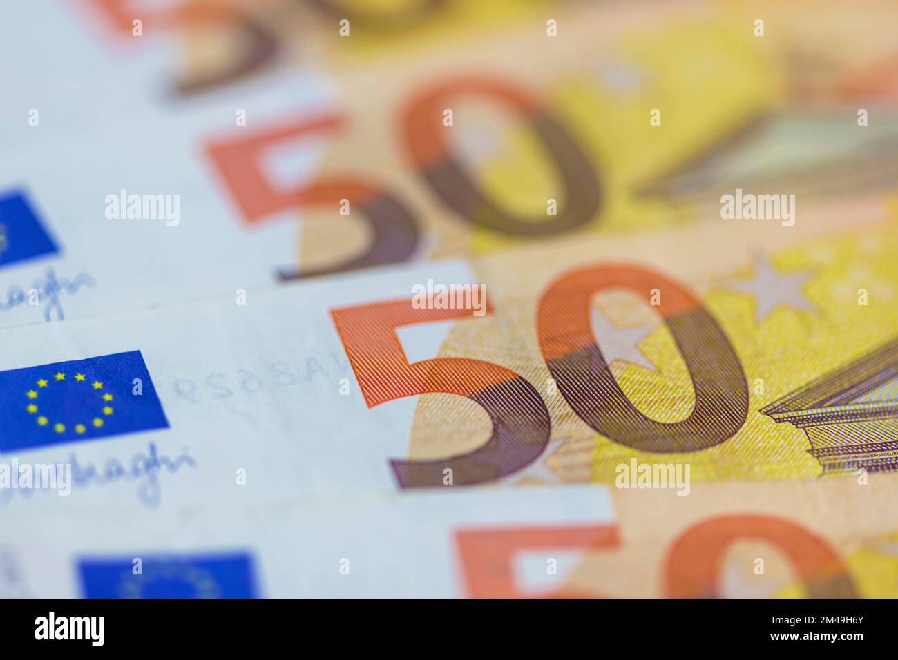 Banconote, banconote, banconote da 50 euro Foto Stock